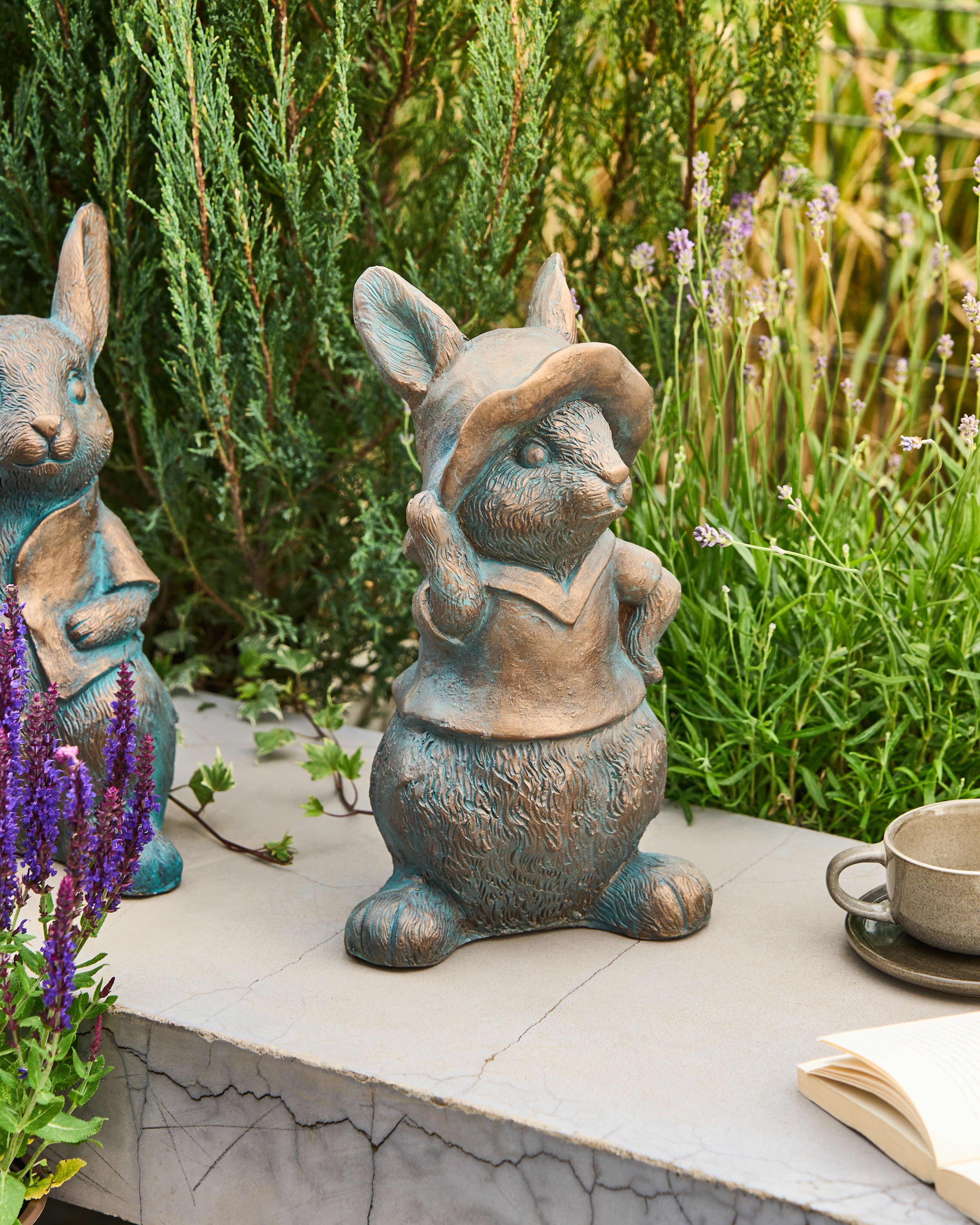 Garden Figurine KONAKRY Rabbit Brown