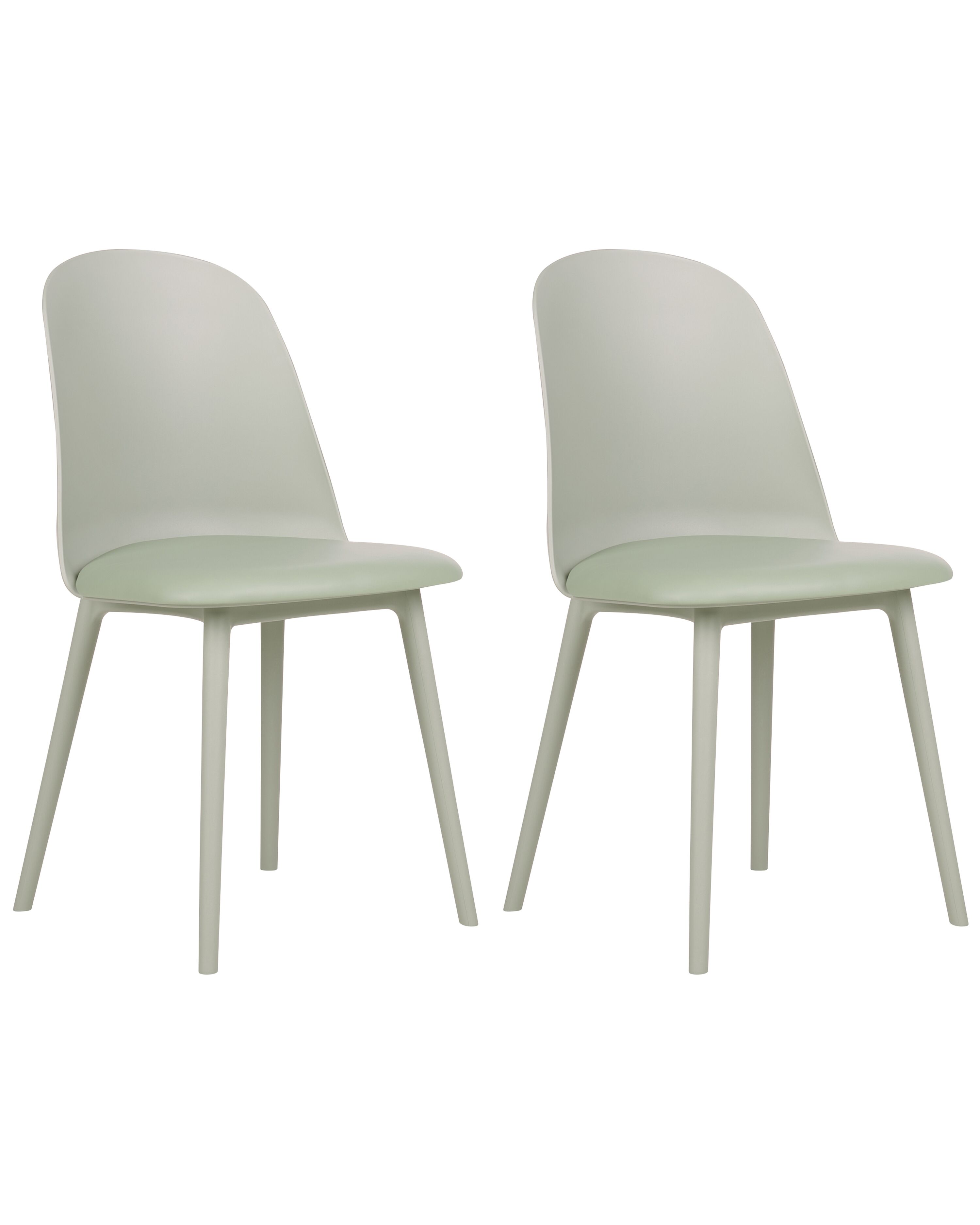 Set of 2 Dining Chairs FOMBY Light Green