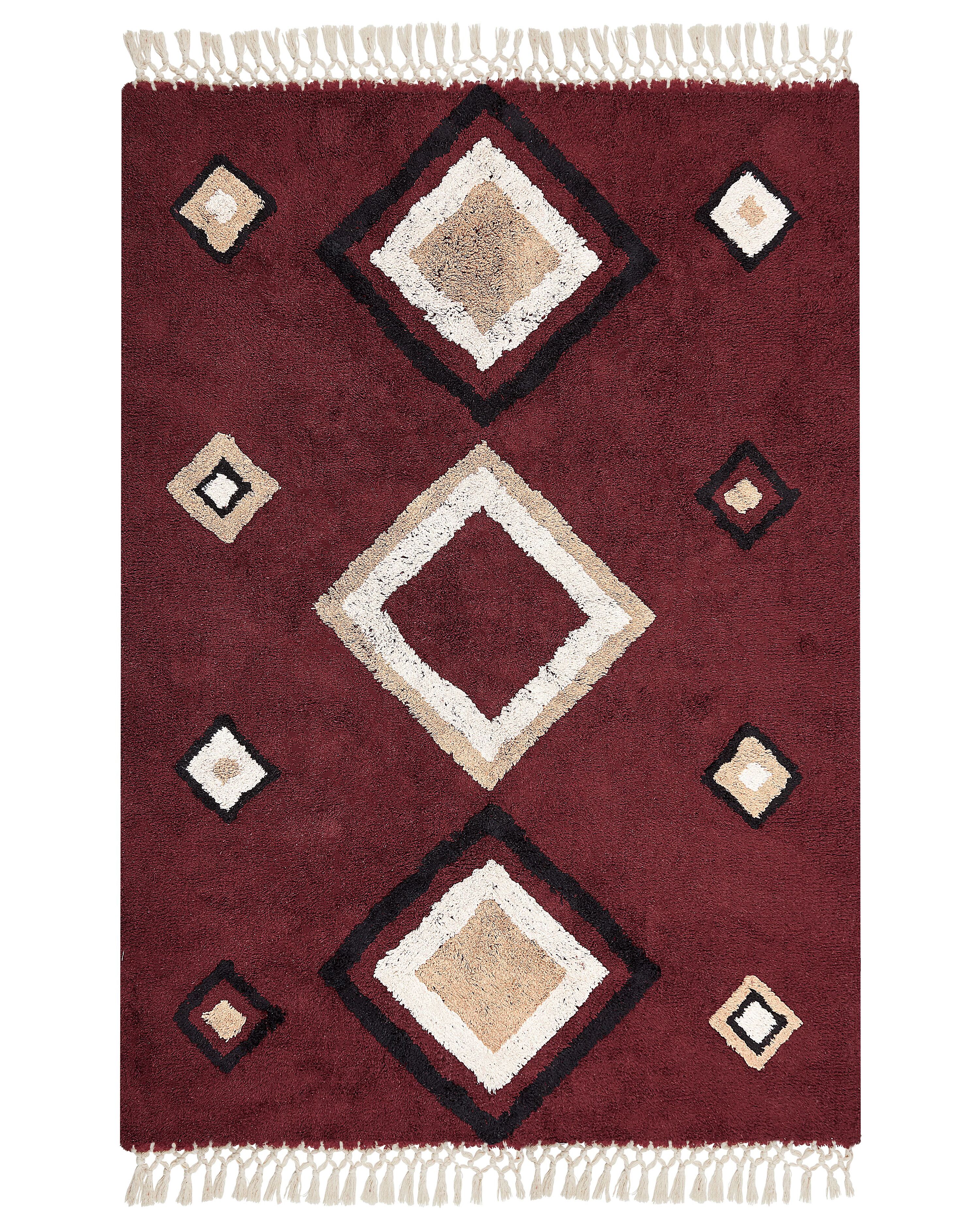 Rug SIIRT Red 160 x 230 cm Cotton