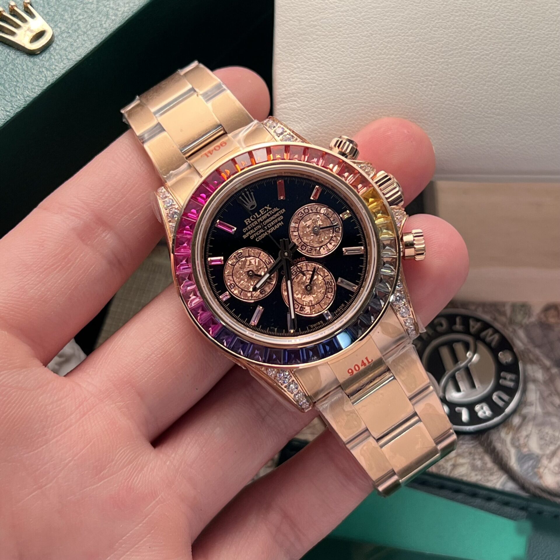 Rolex Best Replica Watch Cosmograph Daytona 116595RBOW Black Dial Noob Factory 40mm - Top club