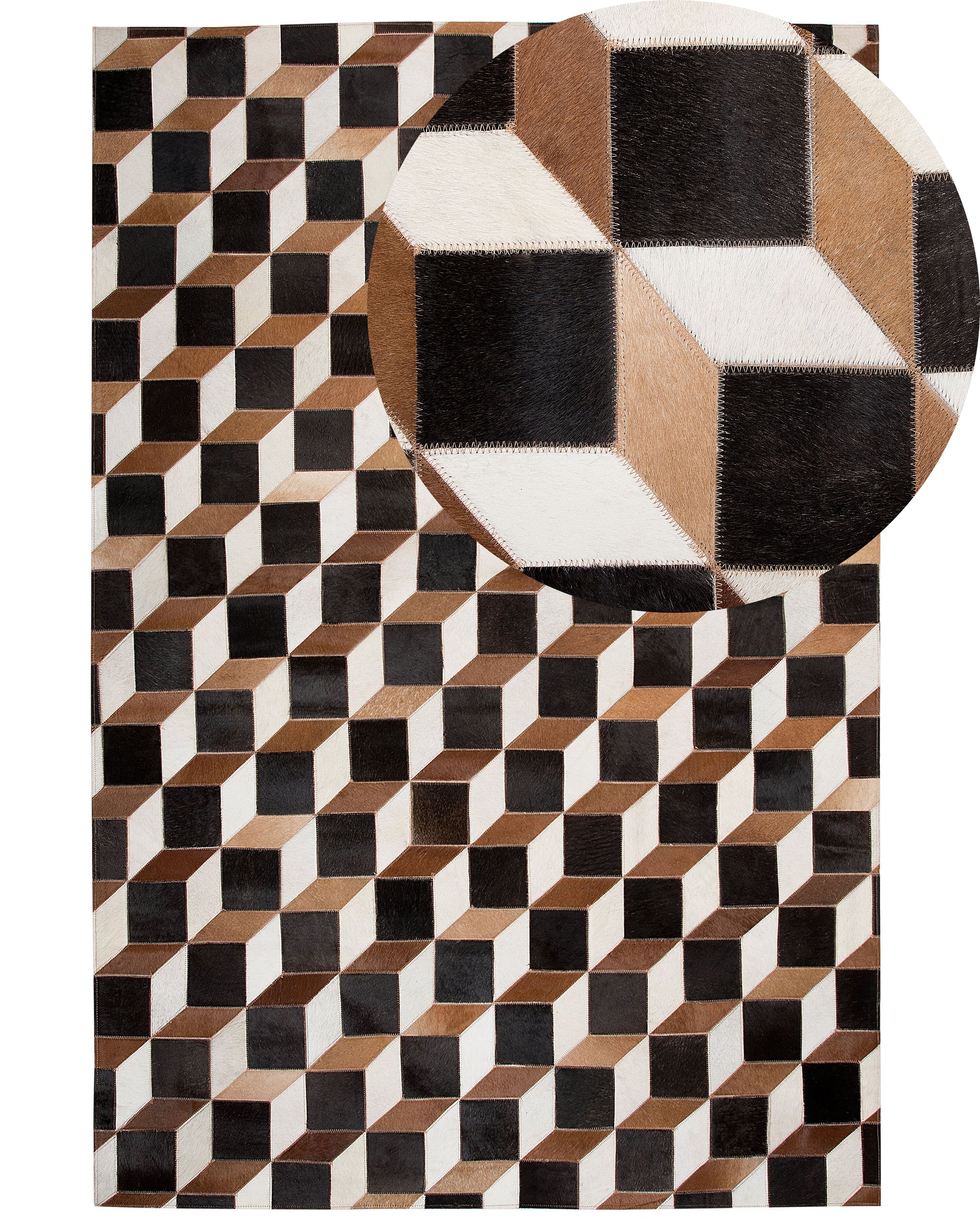 Rug ALPKOY Brown 140 x 200 cm Leather