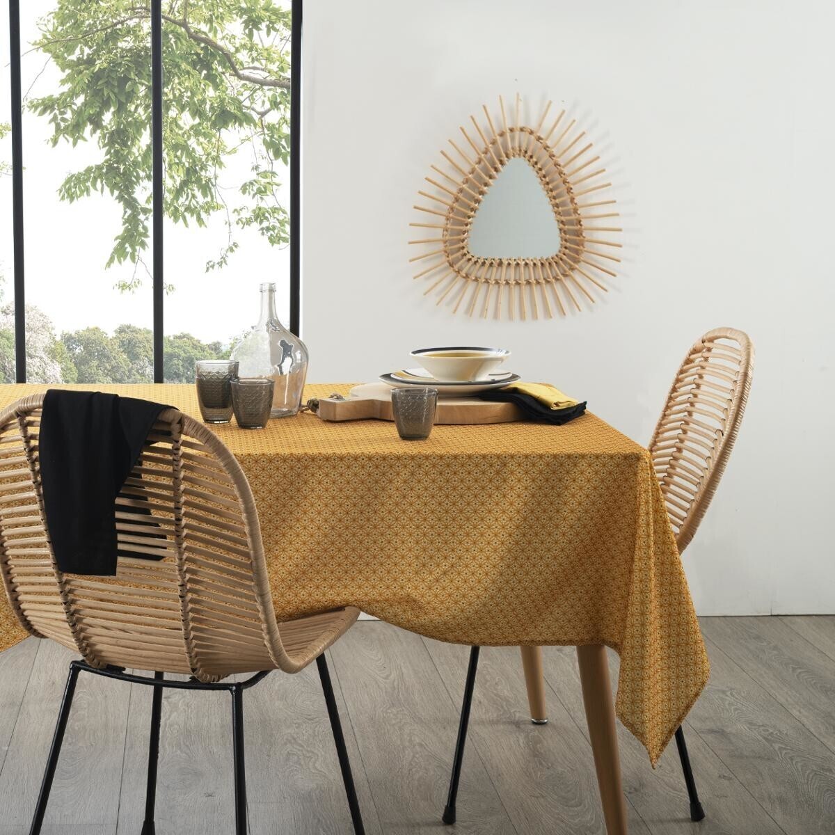 Tablecloth stain resistant "Paty" Yellow, 140x240 cm