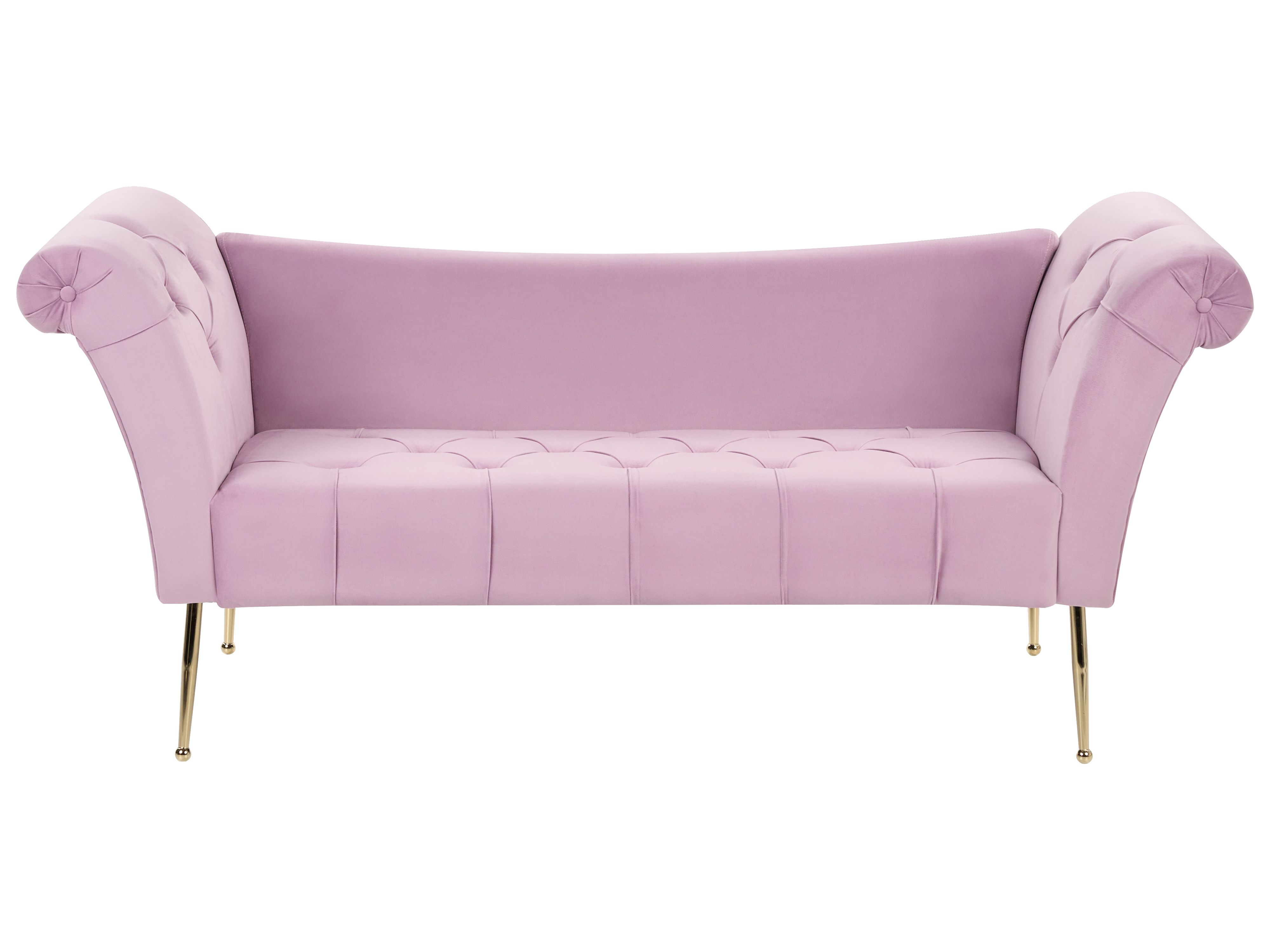 Chaise Longue NANTILLY Velvet Light Violet