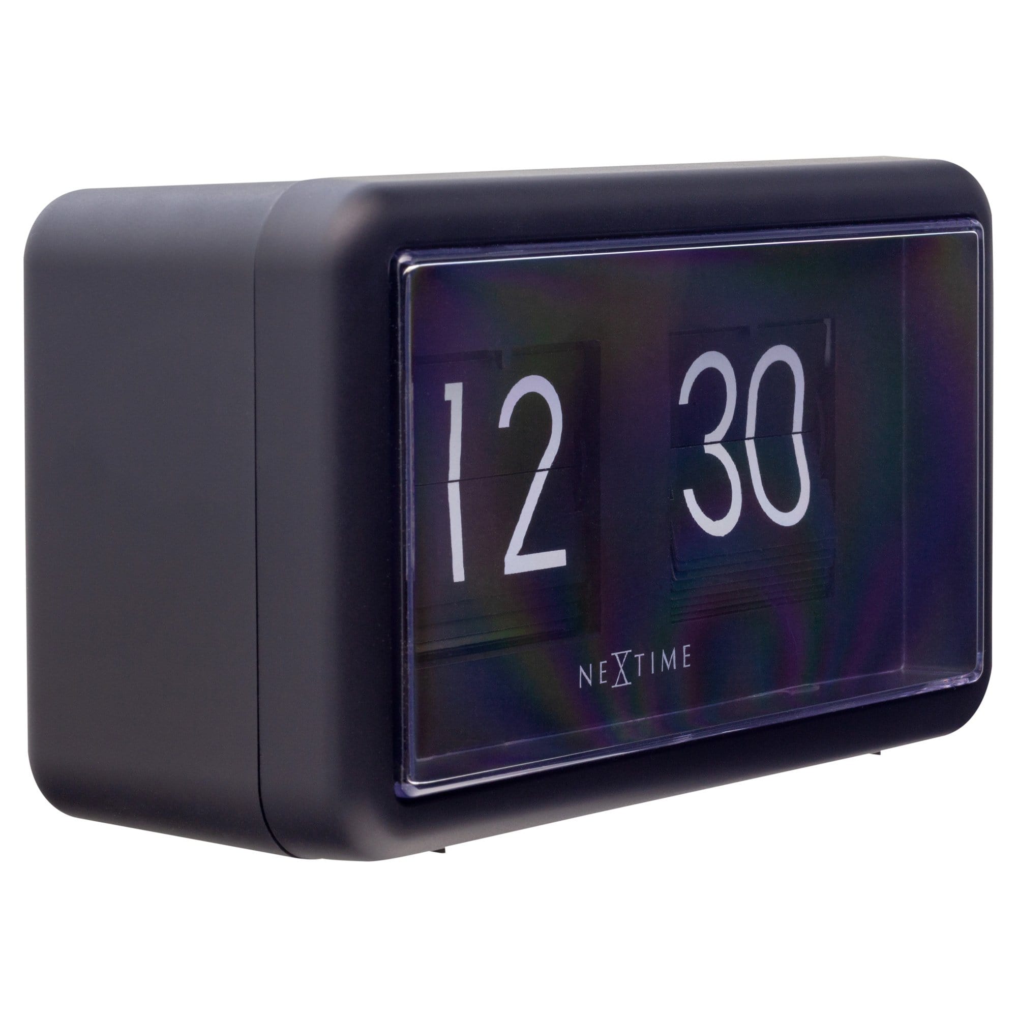 NeXtime - NeXtime - Flip Klok - Tafelklok  Wandklok - Zwart -18x10x7