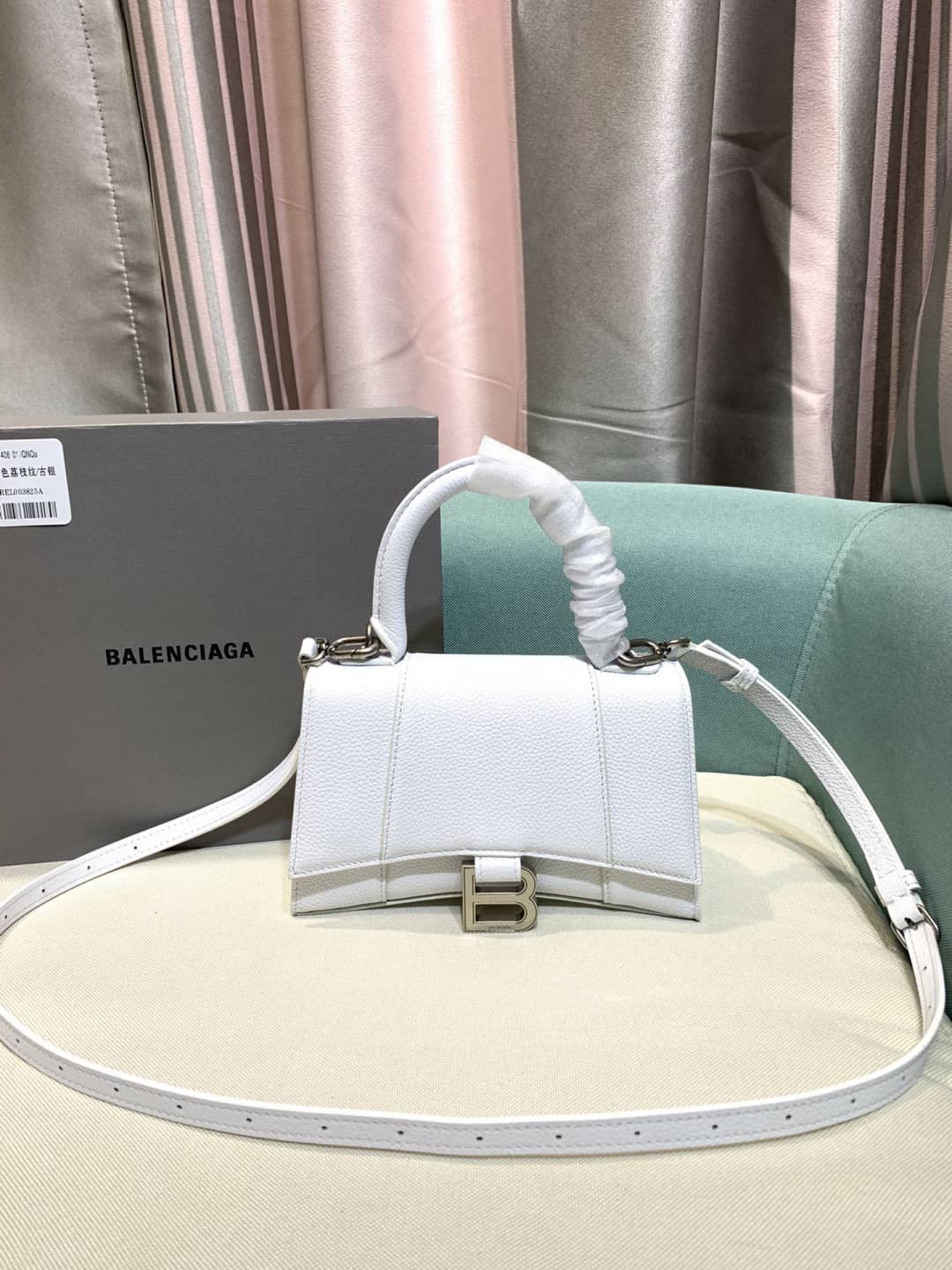 Balenciaga Hourglass Leather Top Handle Replica Bag - Replicaclubs