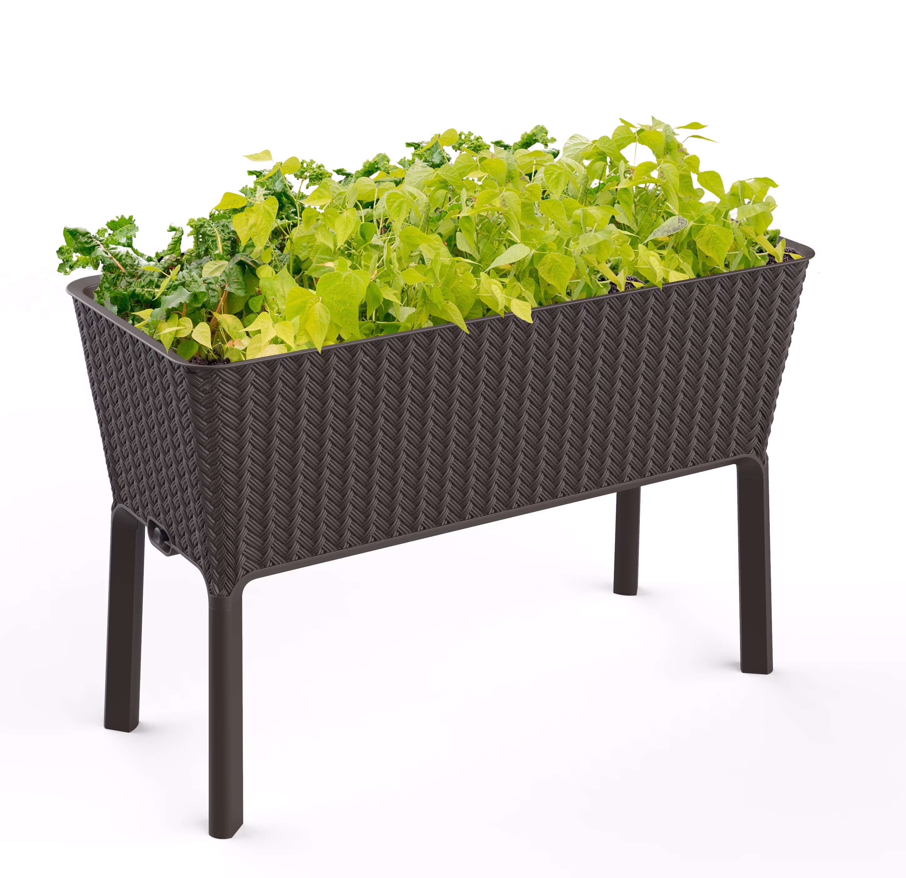 Keter Splendor 31.7 Gallon Raised Garden Bed with Self Watering and Drainage, Grey - Image 3