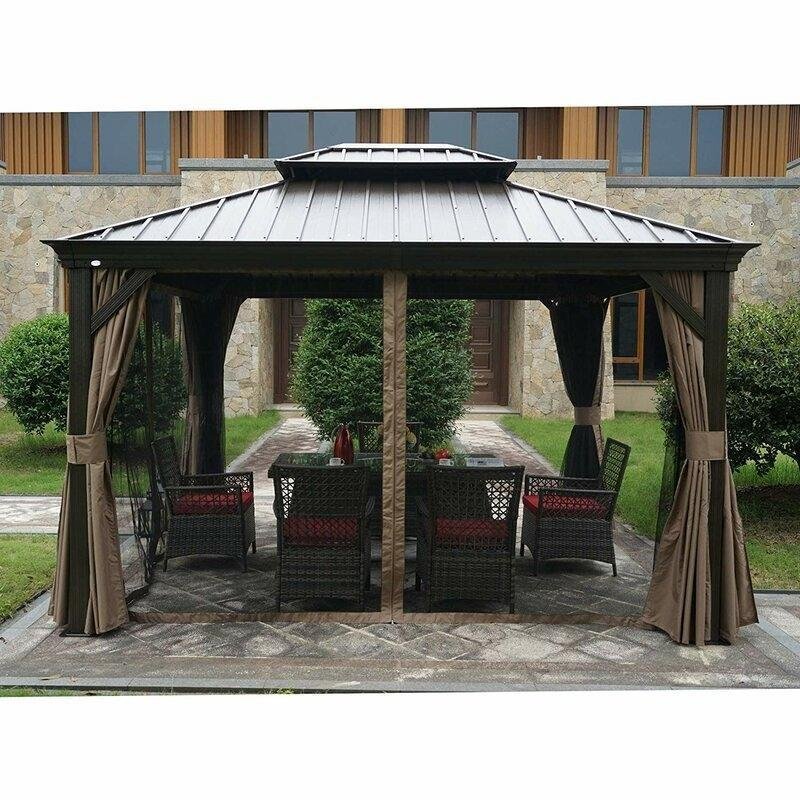 Dahlin Hardtop 12 Ft. W X 10 Ft. D Aluminum Patio Gazebo - Image 2