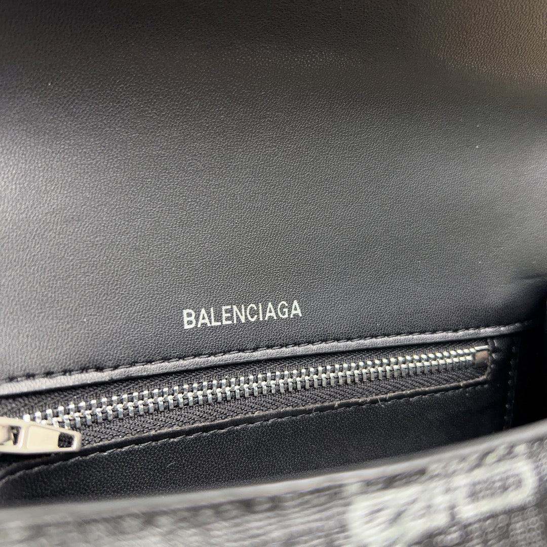 Balenciaga BB Monogram Pattern Handbag with Silver Hardware for Luxury Fashion Style No.2258 - Replicaclubs