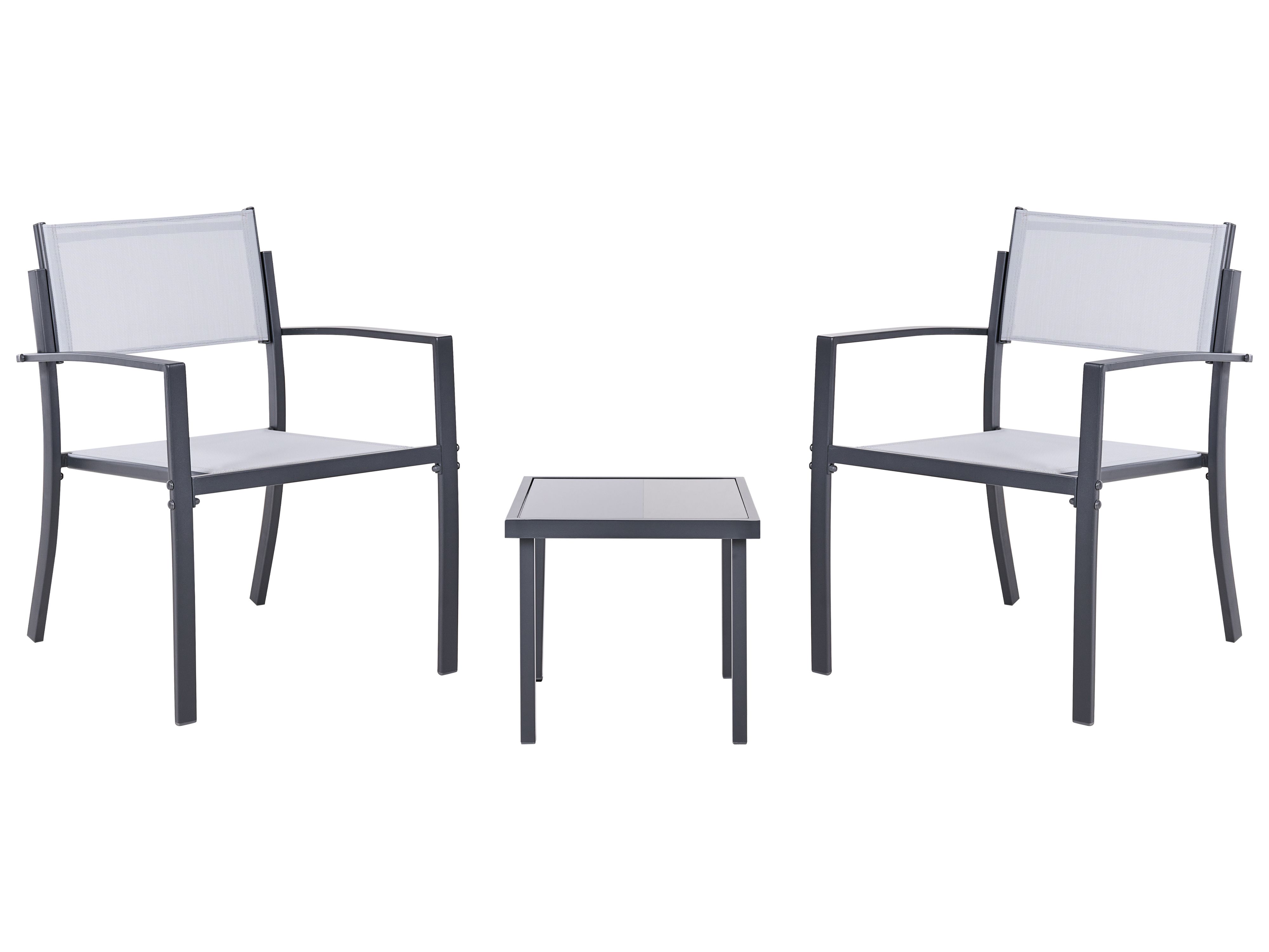Bistro Set TAVOLETO Metal Grey