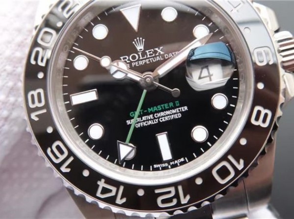 Replica Rolex GMT-Master II 116710 LN Black Ceramic Noob A3186 - Elite Watch Atelier