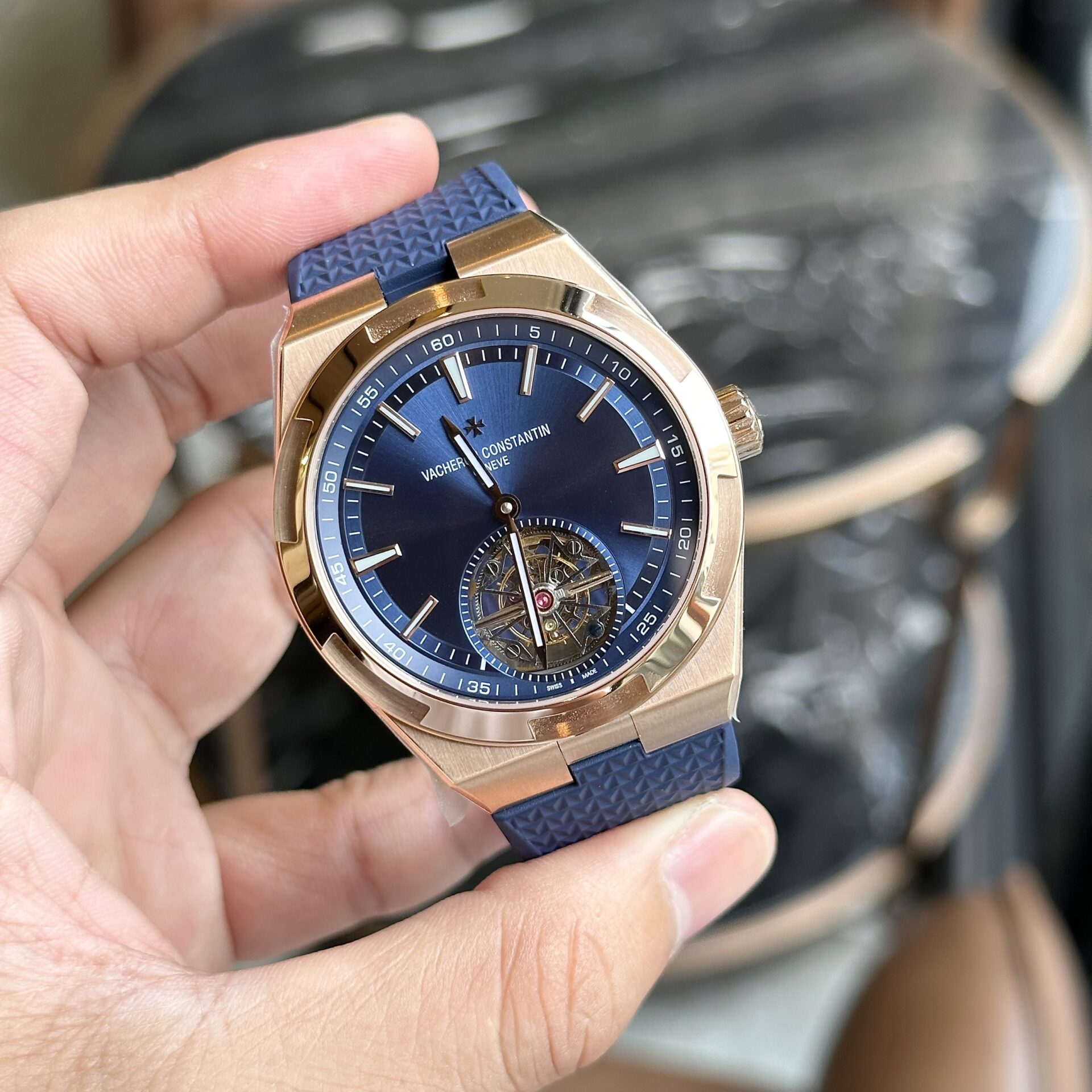 Vacheron Constantin Overseas 6000V Tourbillon Rubber Strap Replica Watch 42.5mm - Top club