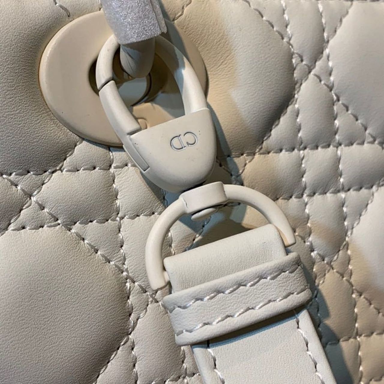 Christian Dior Medium Lady Dior Bag White For Women 9.5in/24cm CD1:1High-quality replica