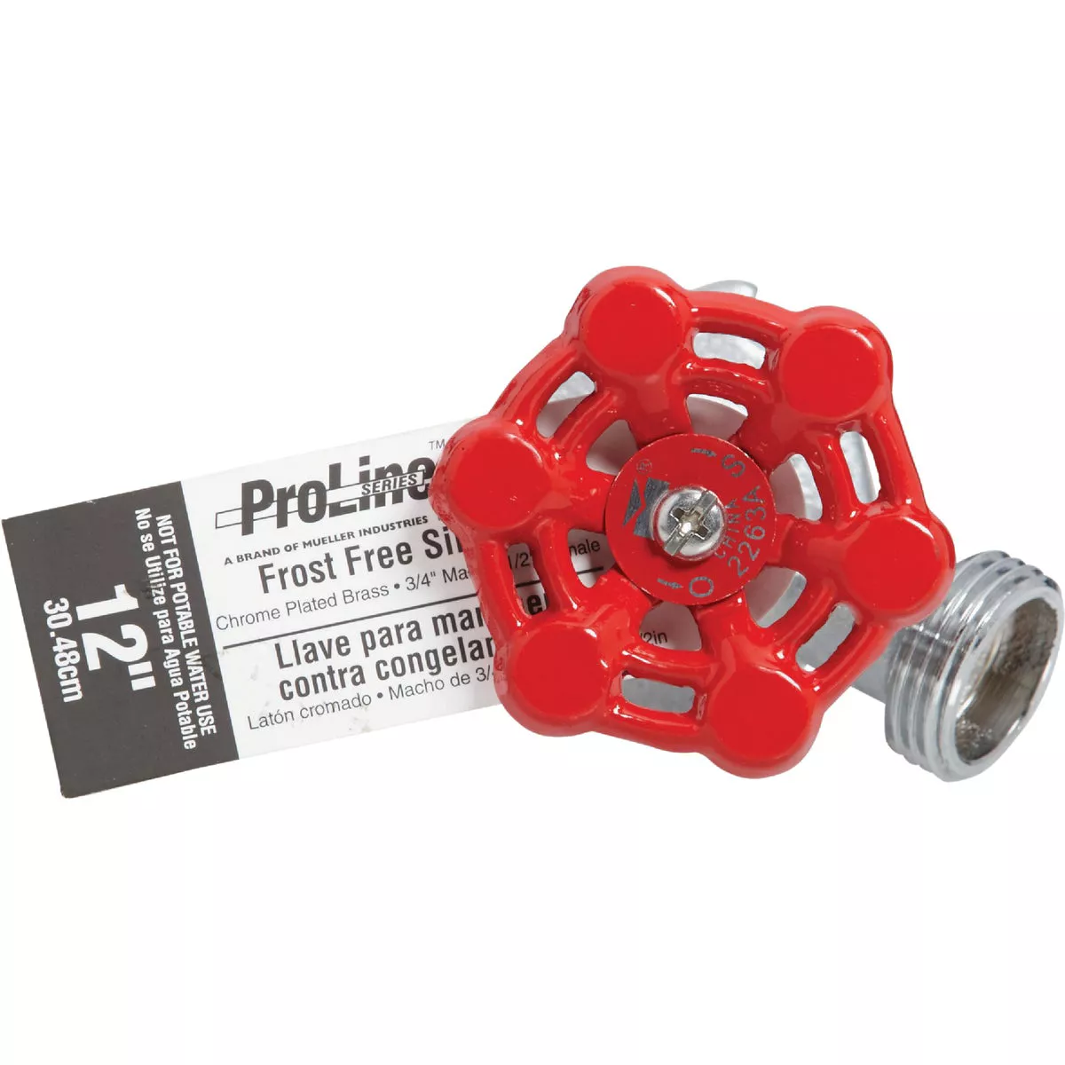 ProLine Chrome Plated Brass 3/4 In. MIP x 3/4 In. MHT 12 In. Frost Free Sillcock