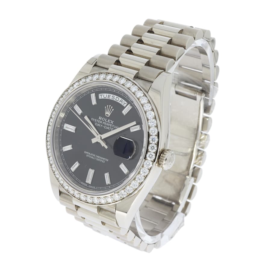 Rolex DayDate Black Diamond Replica - Elite Watch Atelier