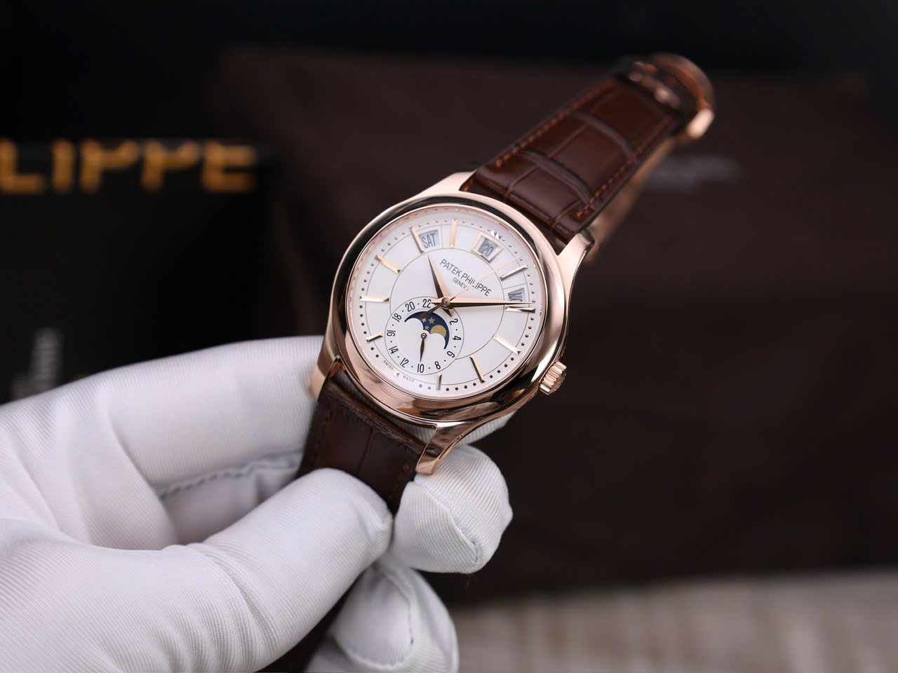 Patek Philippe 5205R 18K Rose Gold Wrapped Replica Watch 40mm - Top club