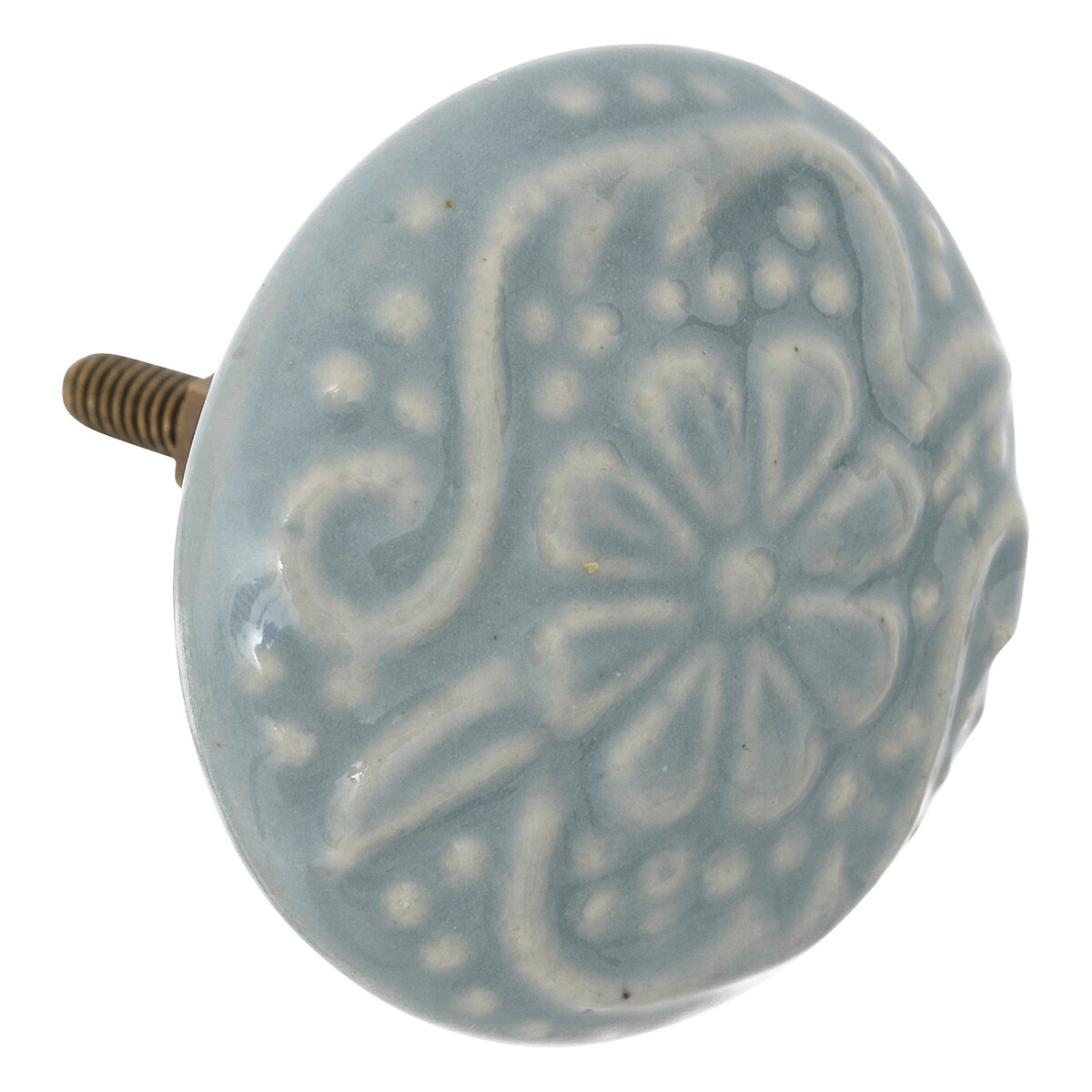 Furniture knobs x2 "Aniya" Ceramic & metal, d.4,5 cm