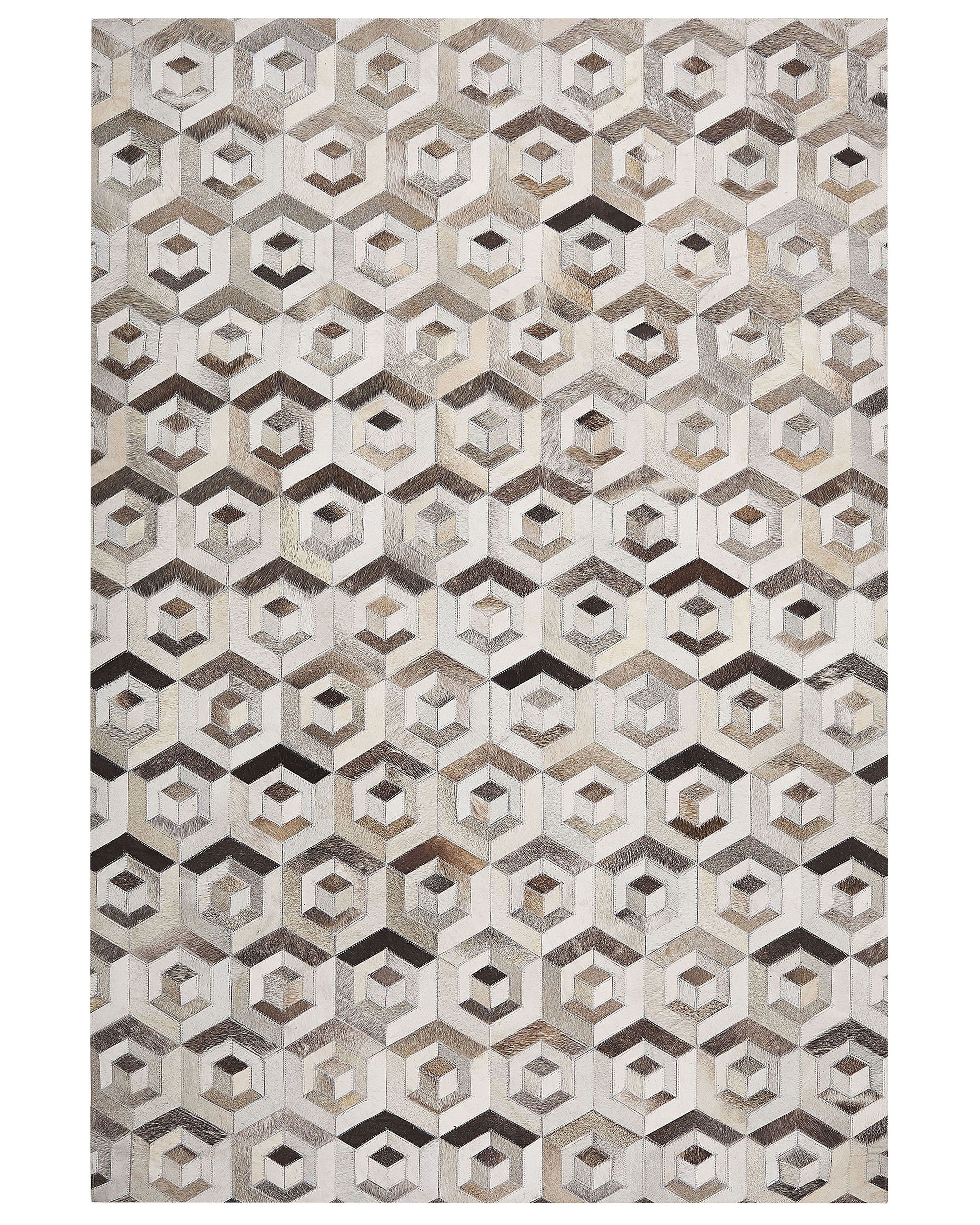 Rug TAVAK Beige 160 x 230 cm Leather