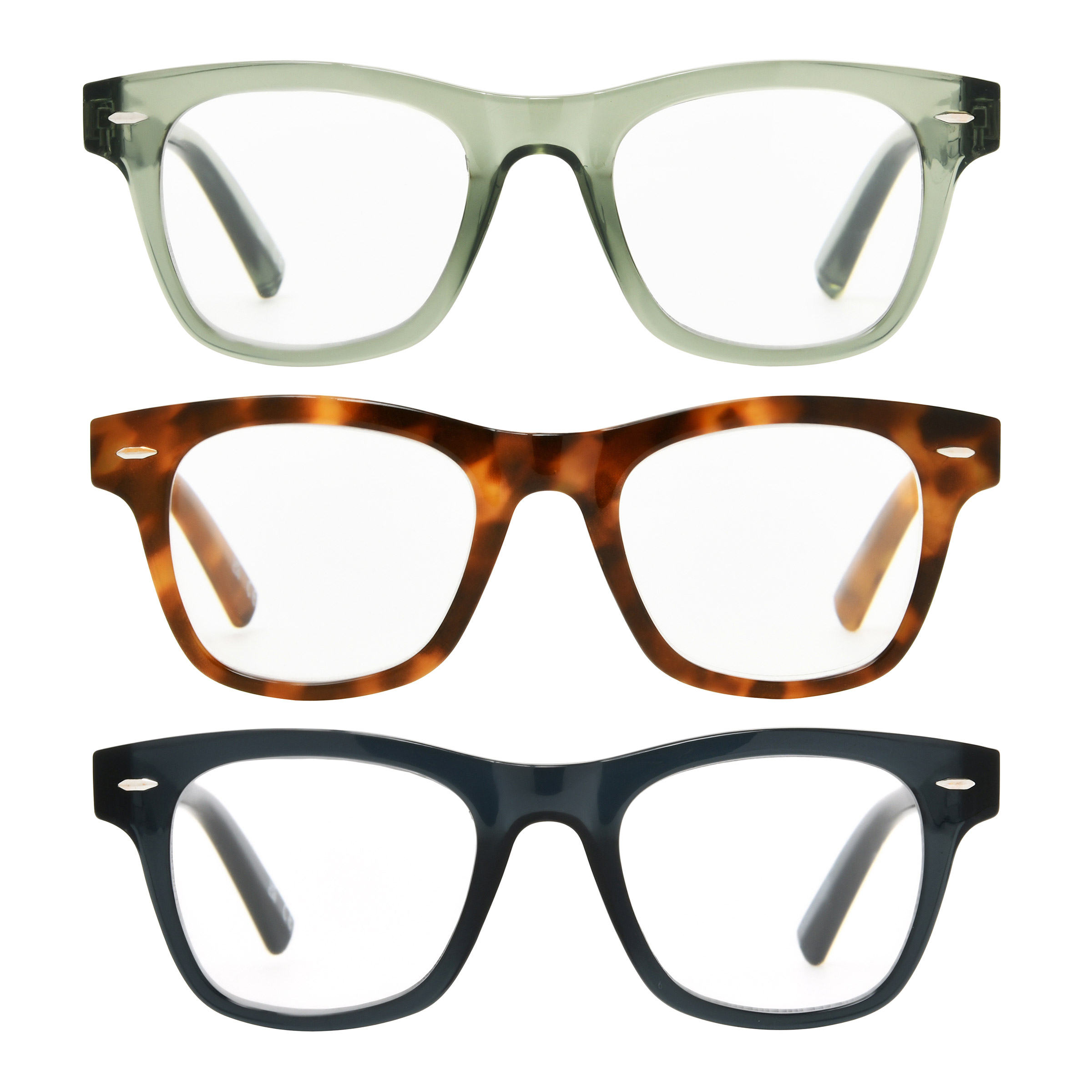 Design Optics by Foster Grant #817 Way Style Reading Glasses, 3-pack