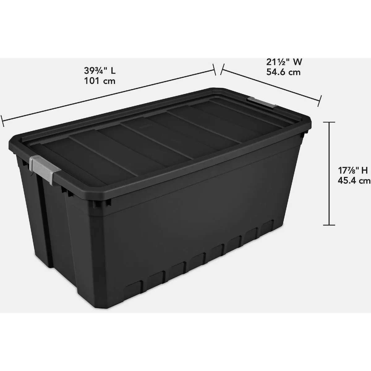 Sterilite 50 Gal./189L Black Stacker Storage Tote