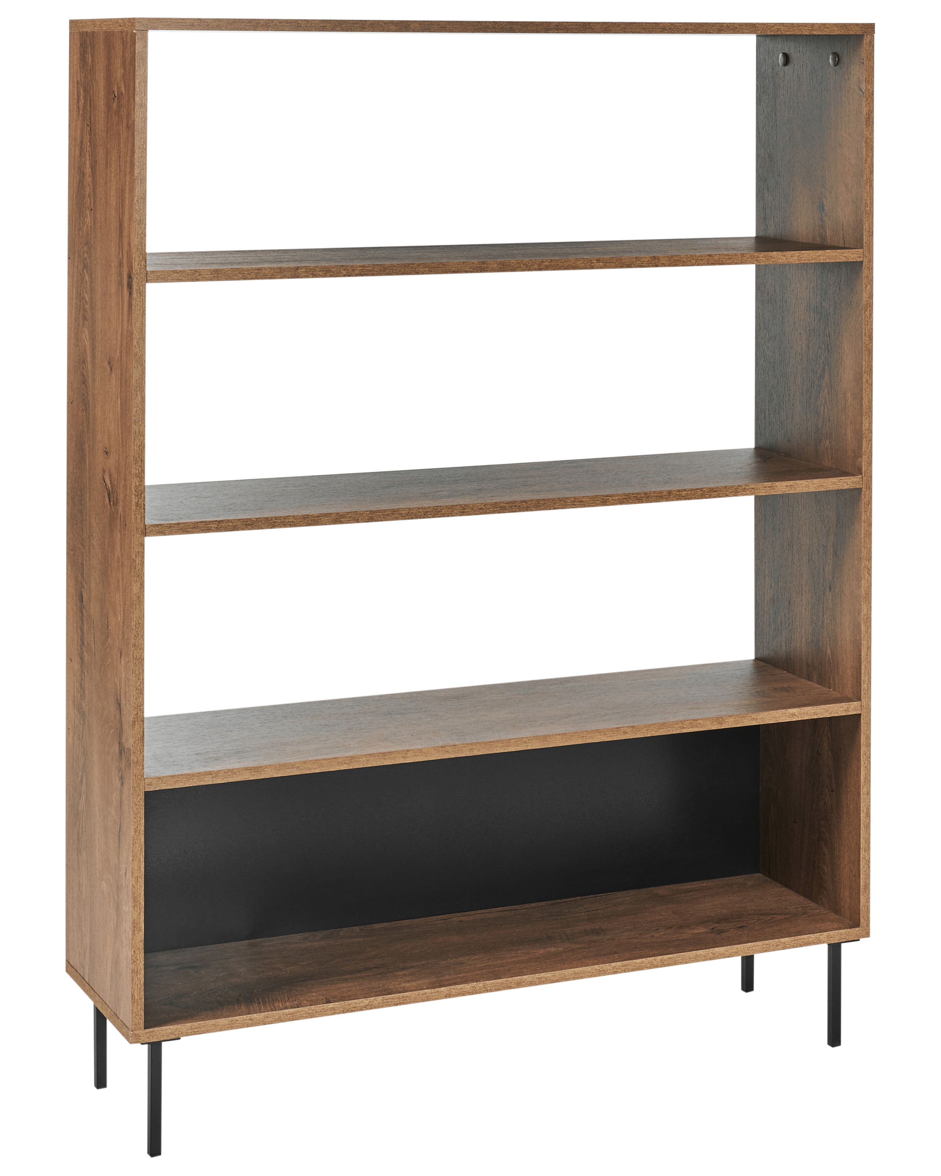 4 Tier Bookcase NANTON 140 cm Dark Brown
