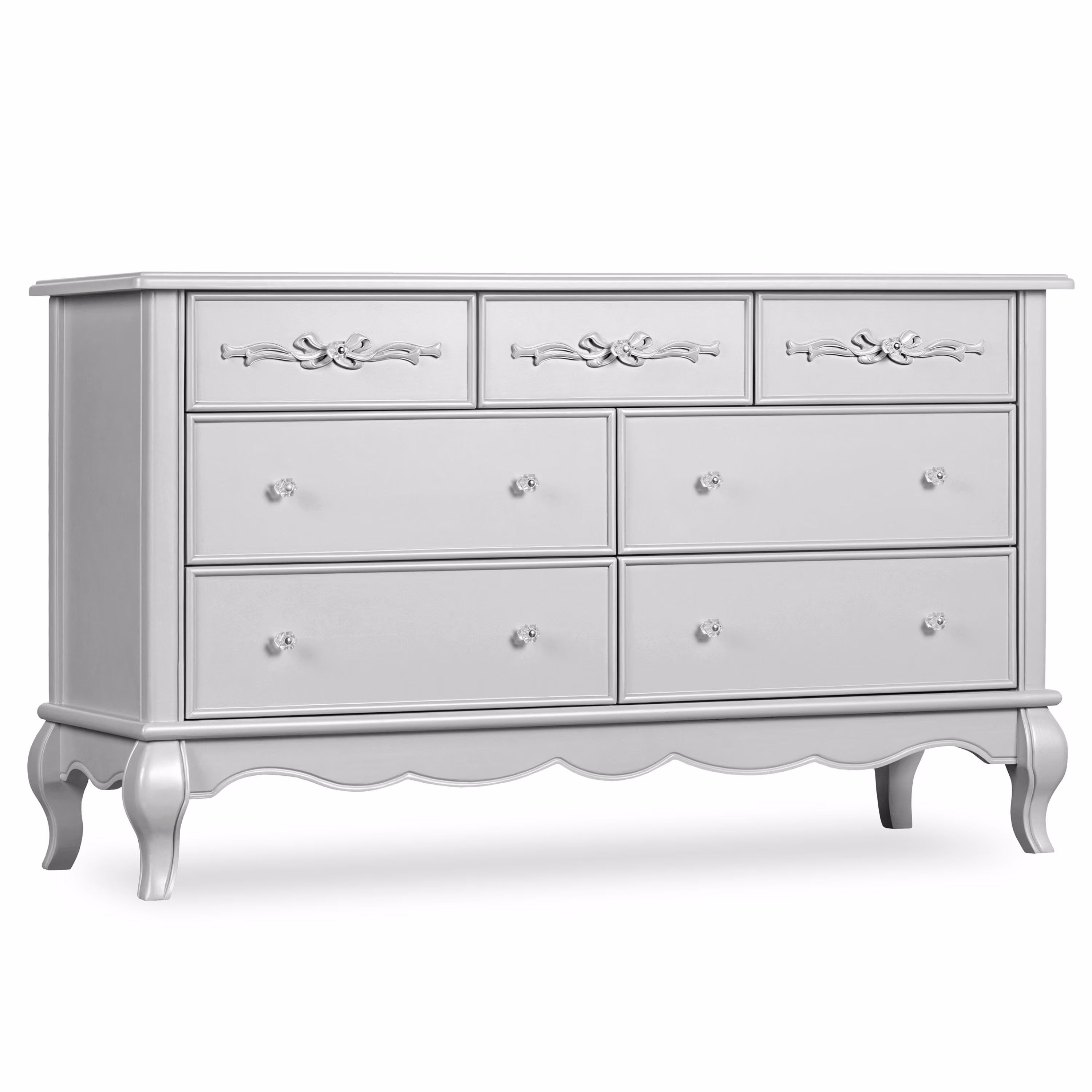 Evolur Aurora 7-Drawer Double Dresser in Ivory Lace, Spacious Drawers - Image 5
