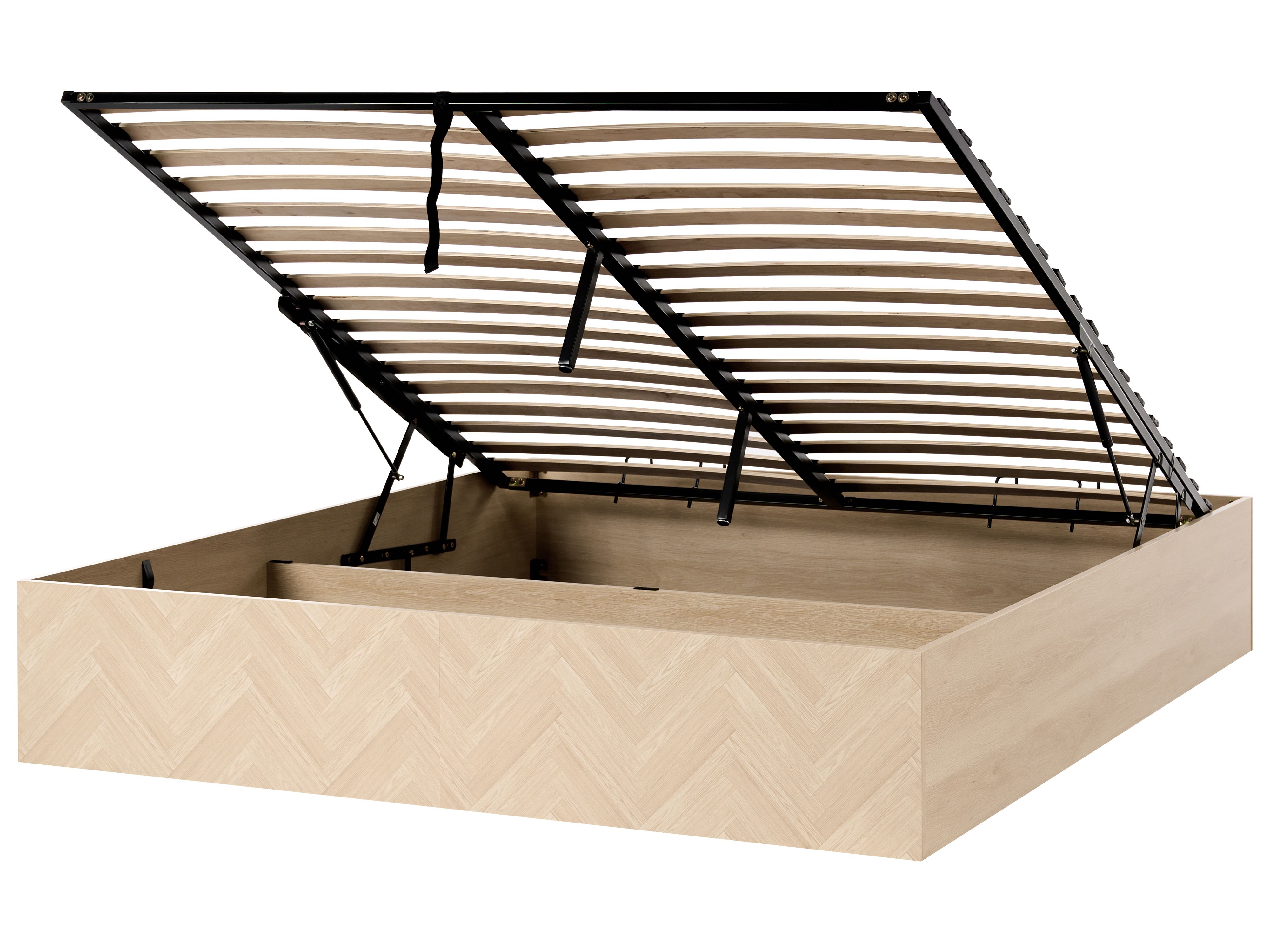 Ottoman Bed without Headboard ETEL 180 x 200 cm (EU Super King) Light Brown