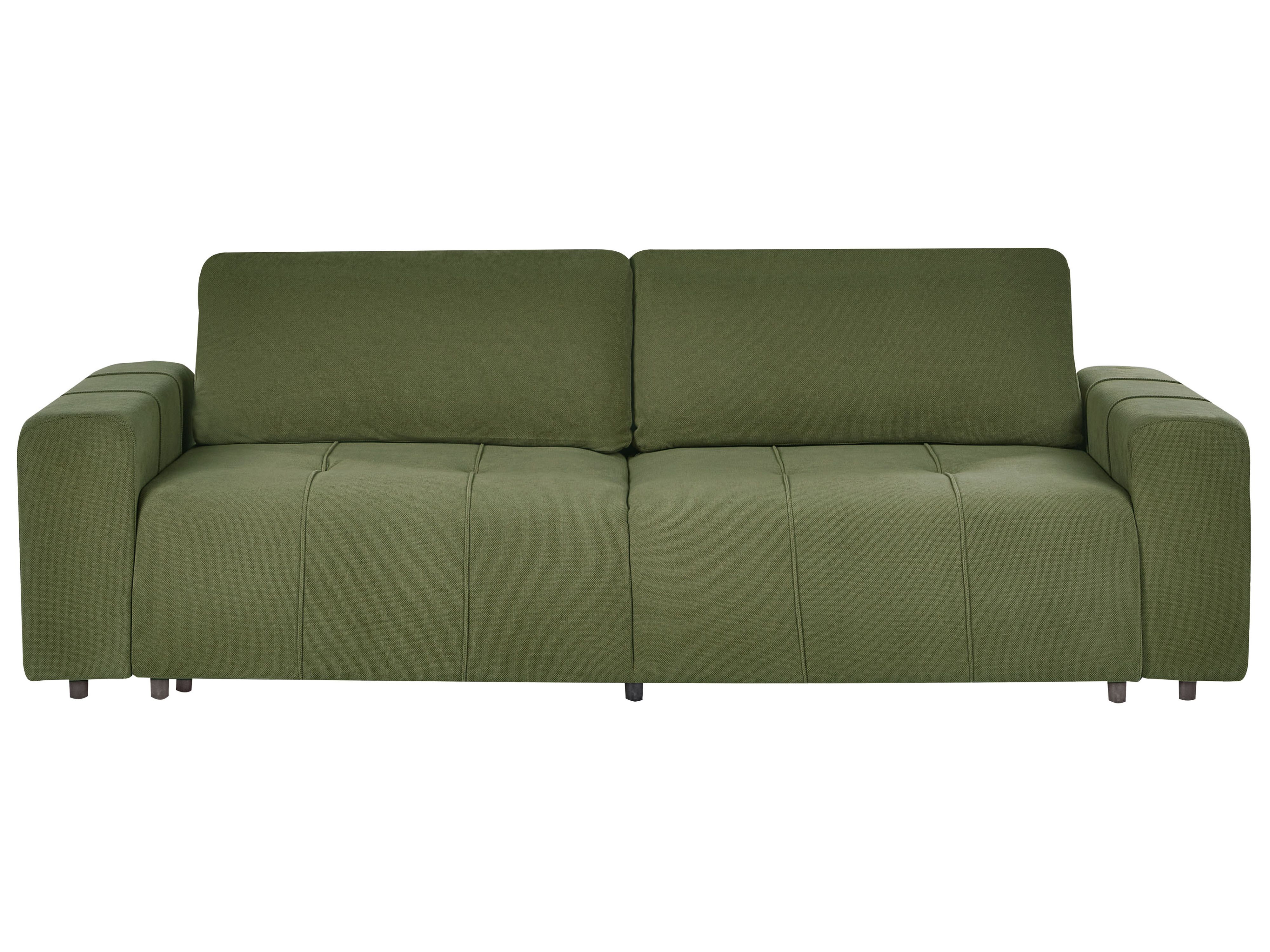 Sofa Bed 3 Seater INNVIK Fabric Green with Storage