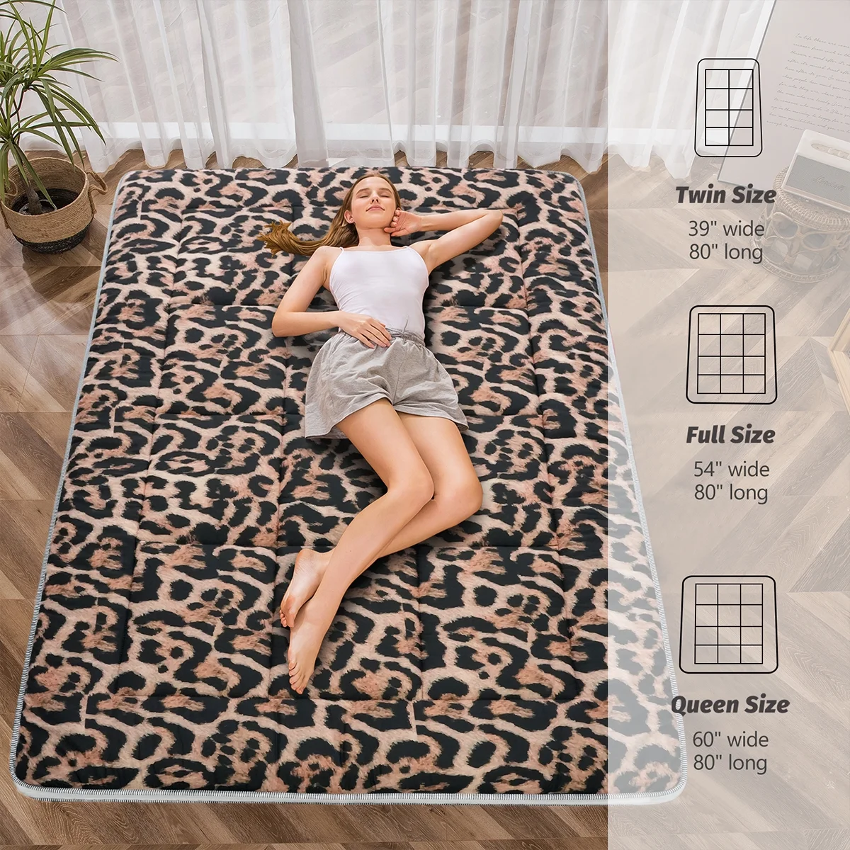 Futon Mattress, Padded Japanese Floor Mattress Quilted Bed Mattress Topper, Extra Thick Folding Sleeping Pad, Dark Grey, Twin - Image 45