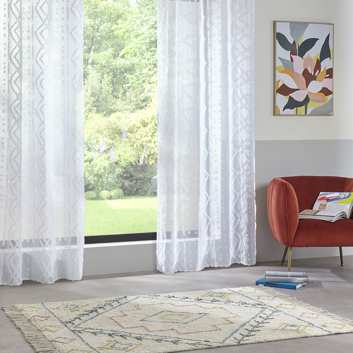 Sheer curtain "Sama" White, 140x240 cm