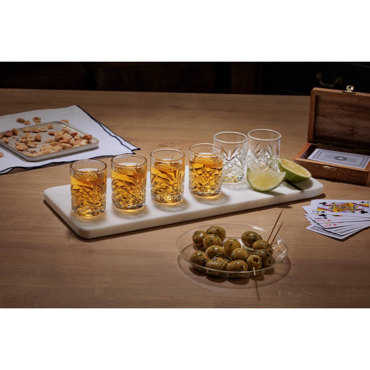 Set of 6 shot glasses "Autumn" 6L, Transparent