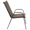 BizChair 5 Pack Black Outdoor Stack Chair with Flex Comfort Material and Metal Frame - Image 28