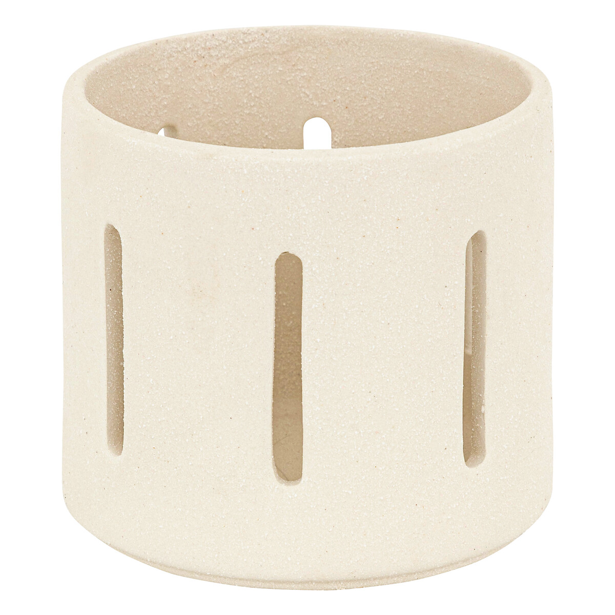 Ceramic candle jar "Nuna" White, H.11 cm