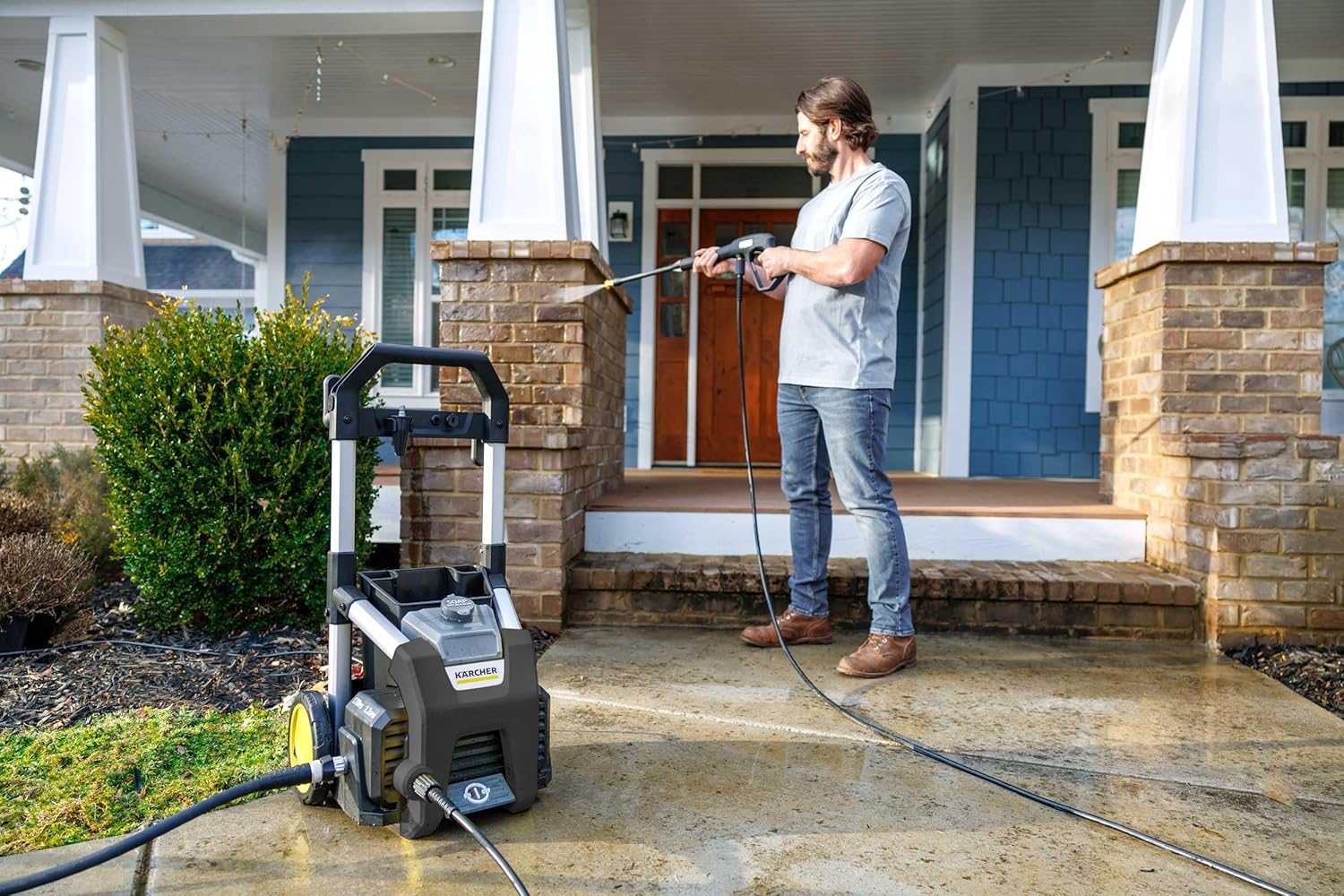 Karcher Electric Pressure Washer, 1700 PSI, 1.2 Max. GPM, 3 Spray Nozzles - K1700 - Image 2 Karcher Electric Pressure Washer, 1700 PSI, 1.2 Max. GPM, 3 Spray Nozzles - K1700 - Image 2