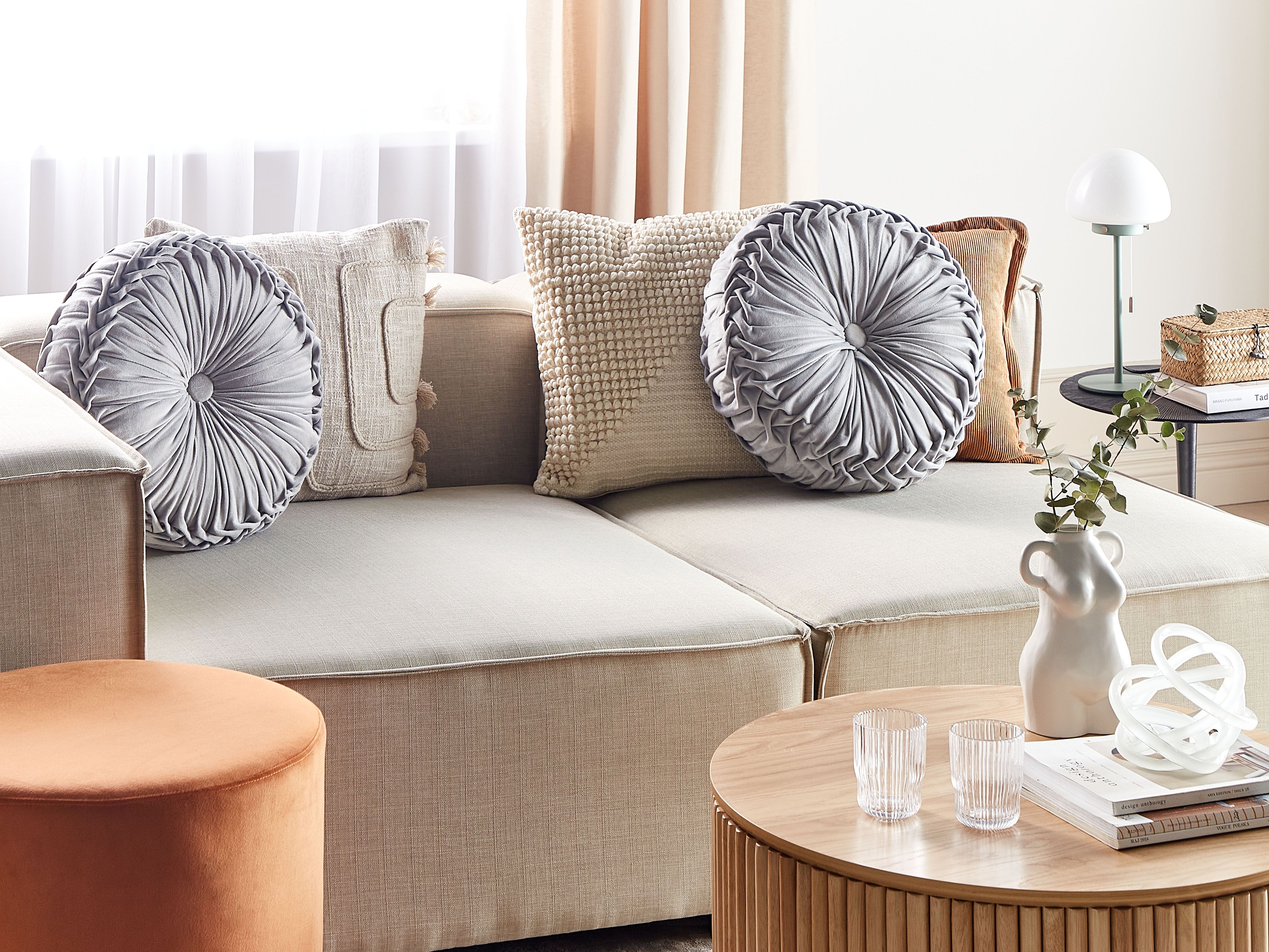Set of 2 Decorative Cushions UDALA Velvet 40 x 40 cm Grey Solid