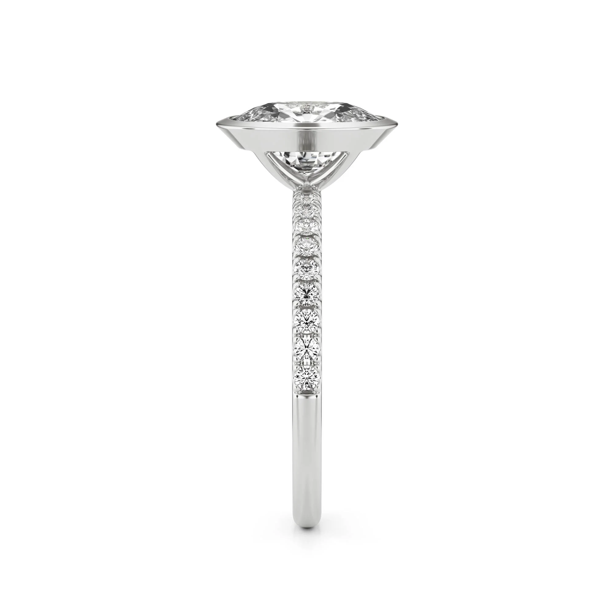 The Elongated Cushion Bezel Pavé
