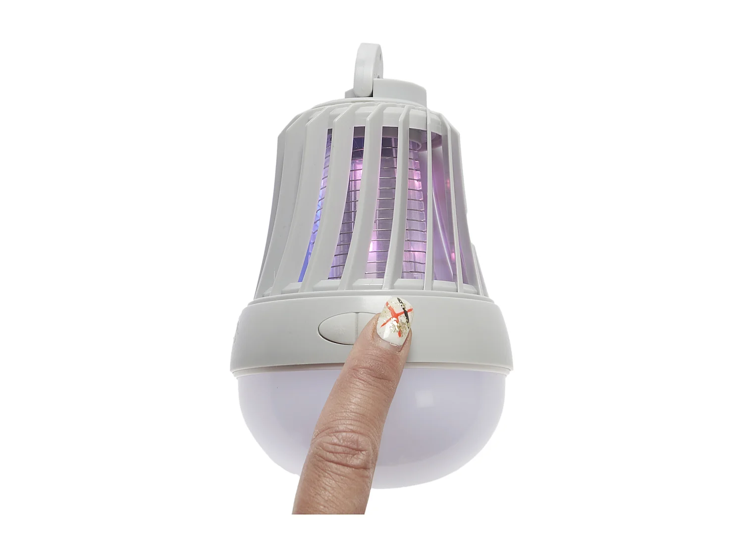 Lampe Anti Insectes - JE CHERCHE UNE IDEE - Suspendue - Piège à Moustiques - Gris et Blanc