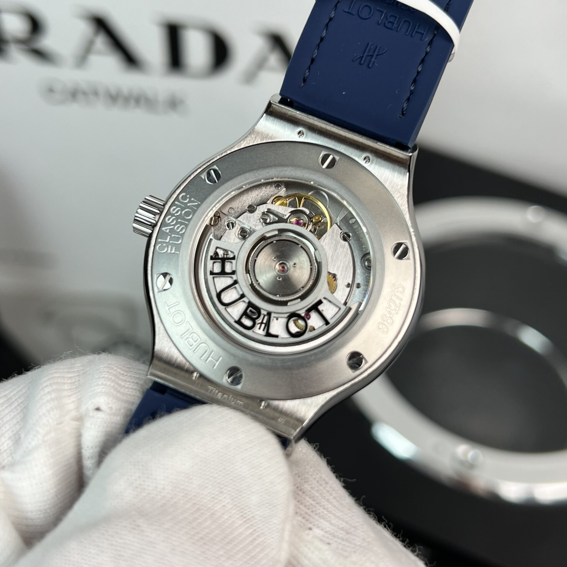 Hublot Classic Fusion Replica Watch Moissanite Diamond Blue 38mm - Top club
