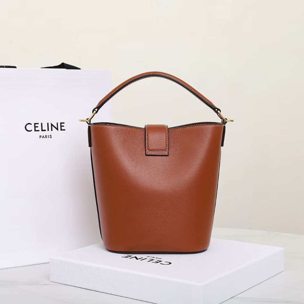 CELINE SMALL BUCKET LOUISE IN SMOOTH CALFSKIN(HIGH-END GRADE)1:1High-quality replica