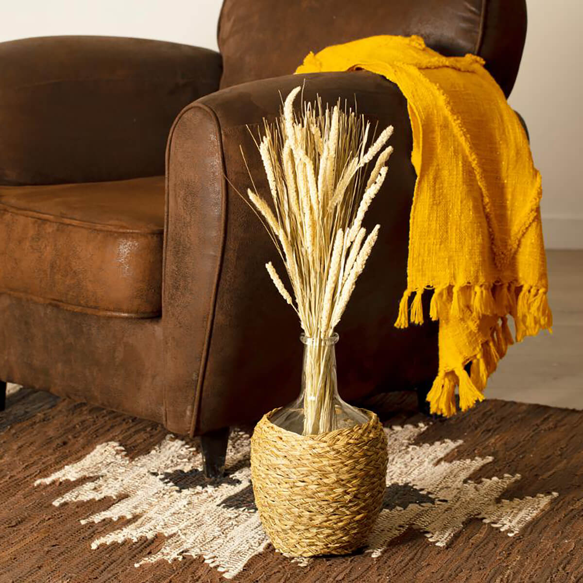 Dried flower bouquet Kraft box, H.60 cm