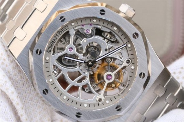 Replica Audemars Piguet Royal Oak Tourbillon Extra-Thin Openworked SS Skeleton Dial SS Bracelet - Top club