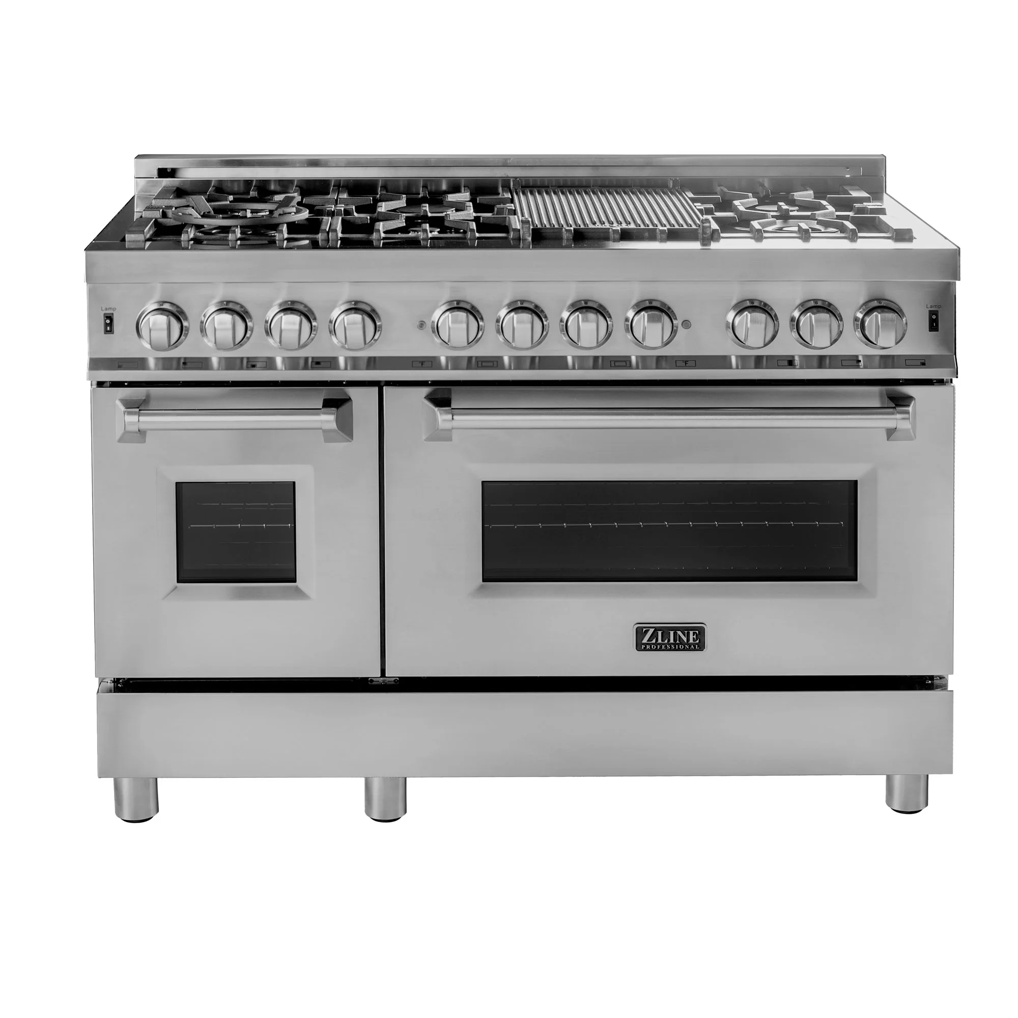 ZLINE 48 in. Professional 6.0 cu. ft. 7 Gas Burner/Electric Oven Range in Stainless Steel (RA48)