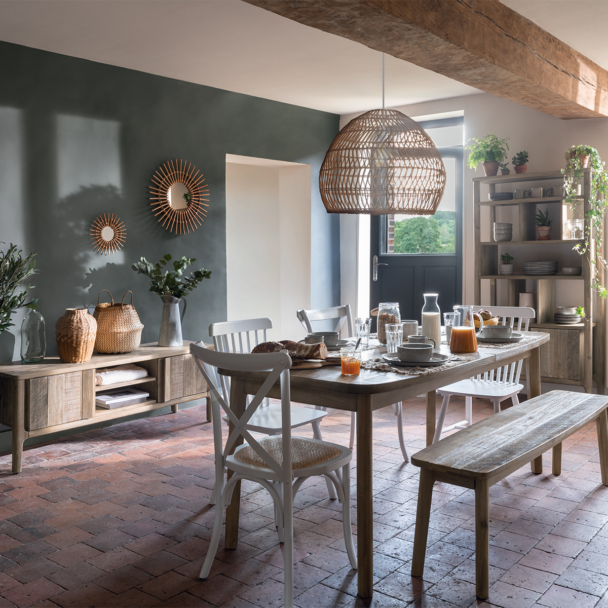 Bookcase "Banila" Acacia, 95x180 cm