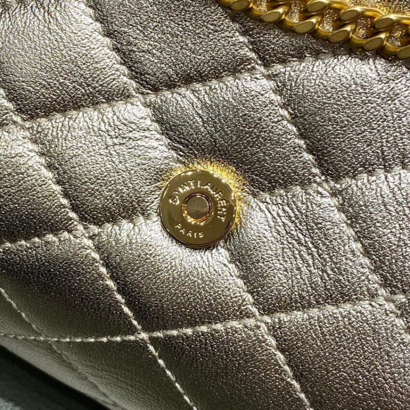 Replica Saint Laurent Nolita Mini Leather Shoulder Bag 672738 Champagne Gold1:1High-quality replica
