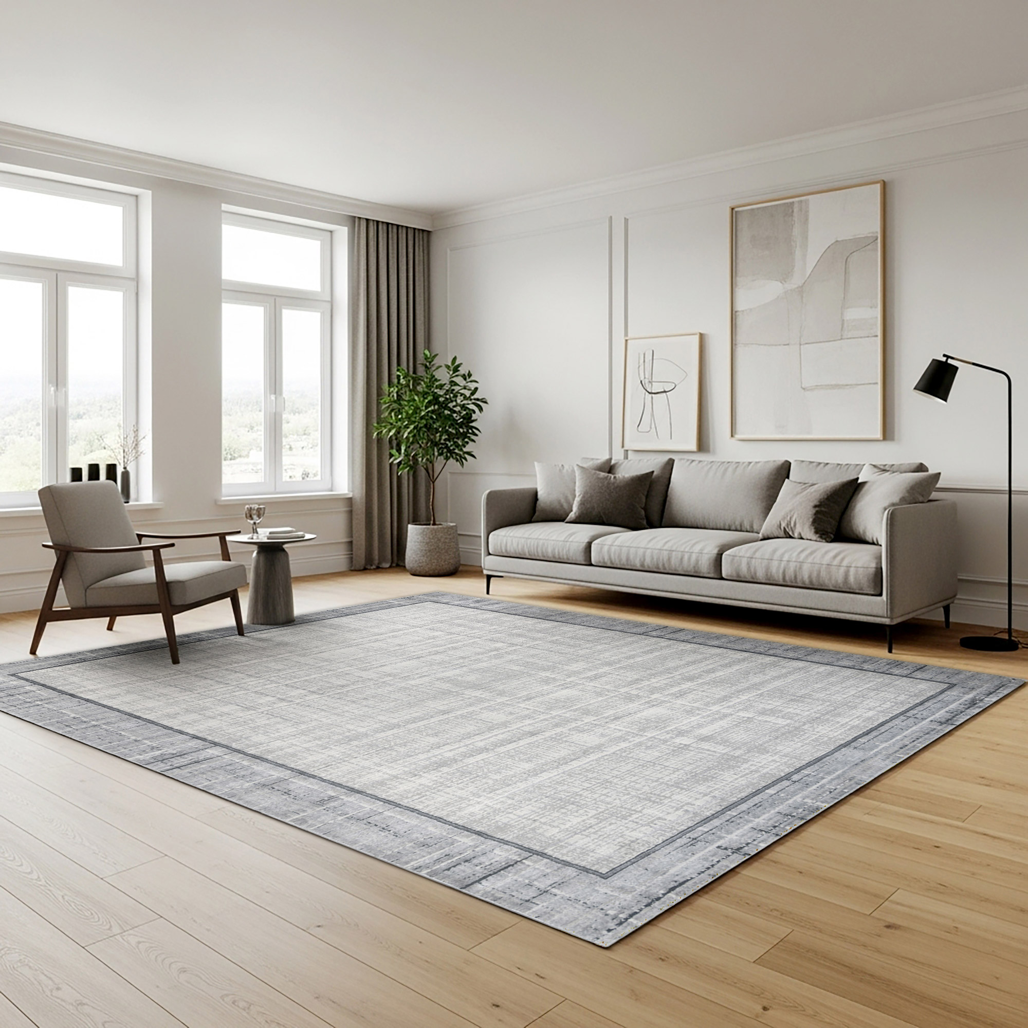 Eden Area Rug, Adelle Gray, 8’8” x 13’