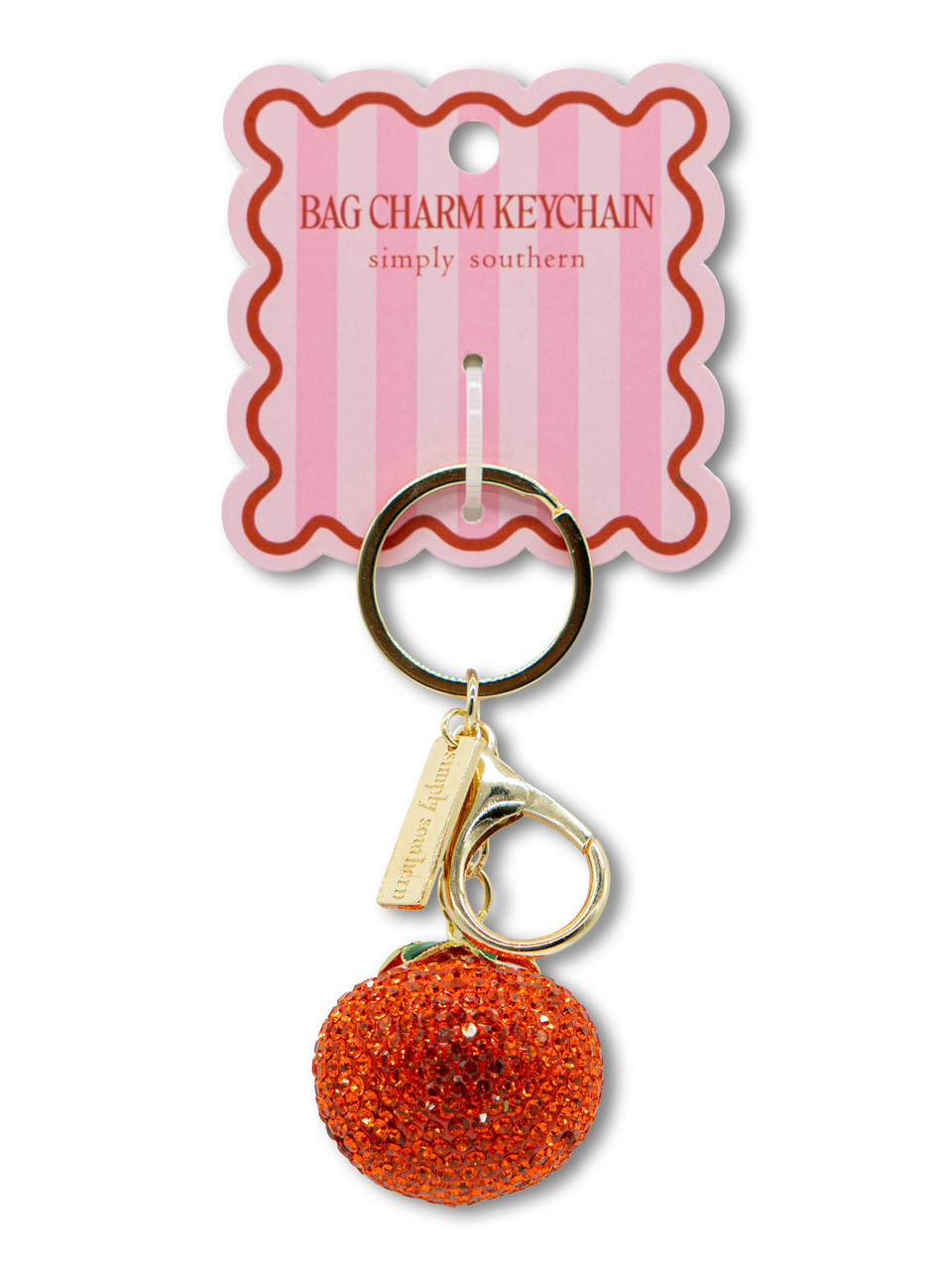 0126-BAG-CHARM-JWL-ORANGE - Simply Southern Outlet