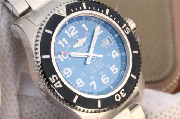 Replica Breitling SuperOcean  II 44mm GF Blue Dial SS Bracelet A2824 - Top club
