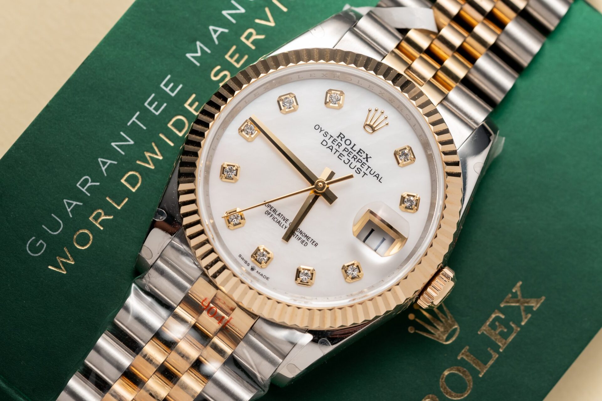Rolex Best Replica Watch DateJust Mother Of Pearl Dial Gold Wrapped GM Factory 36mm - Top club