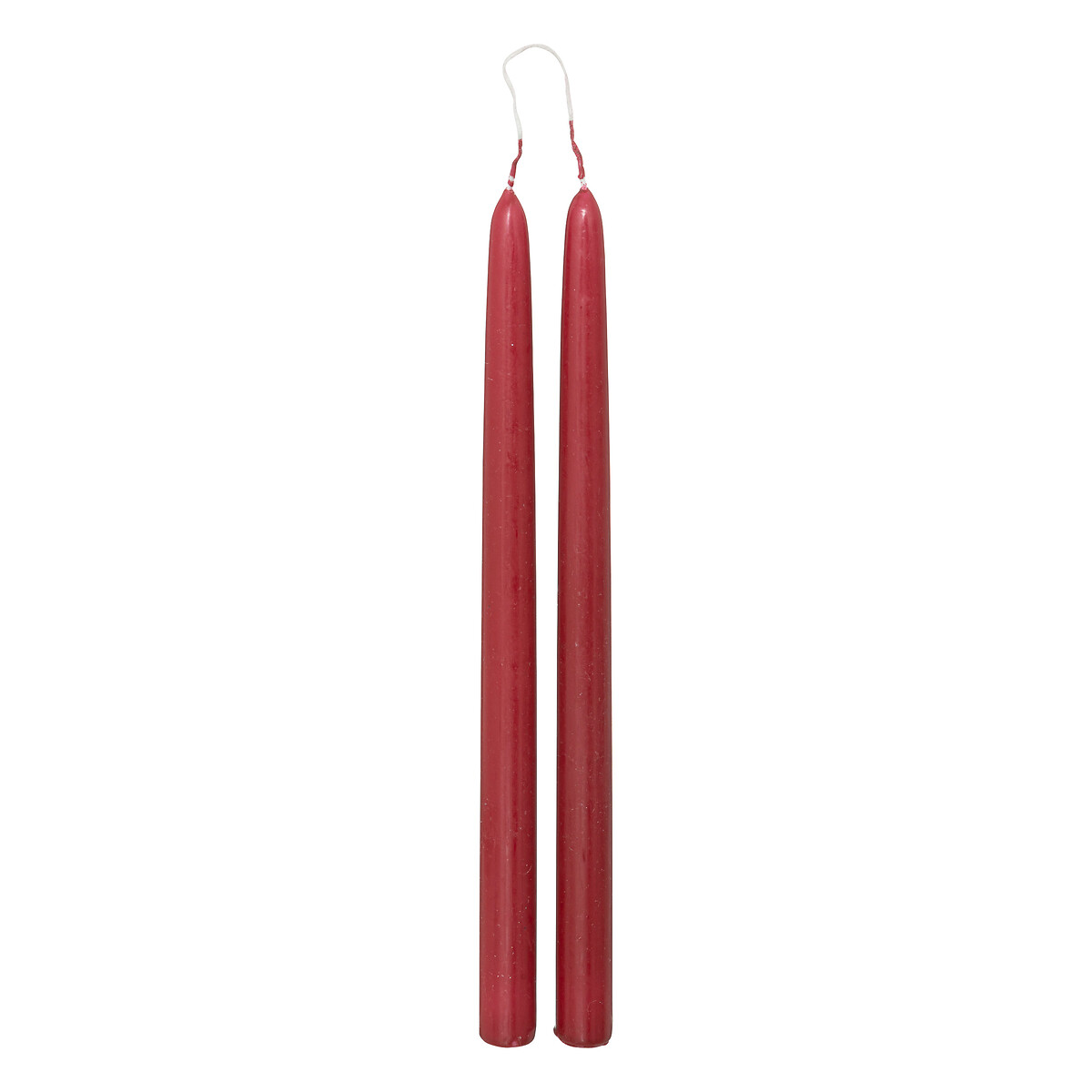 Set of 2 stick candles "Hugo" Red, 70g