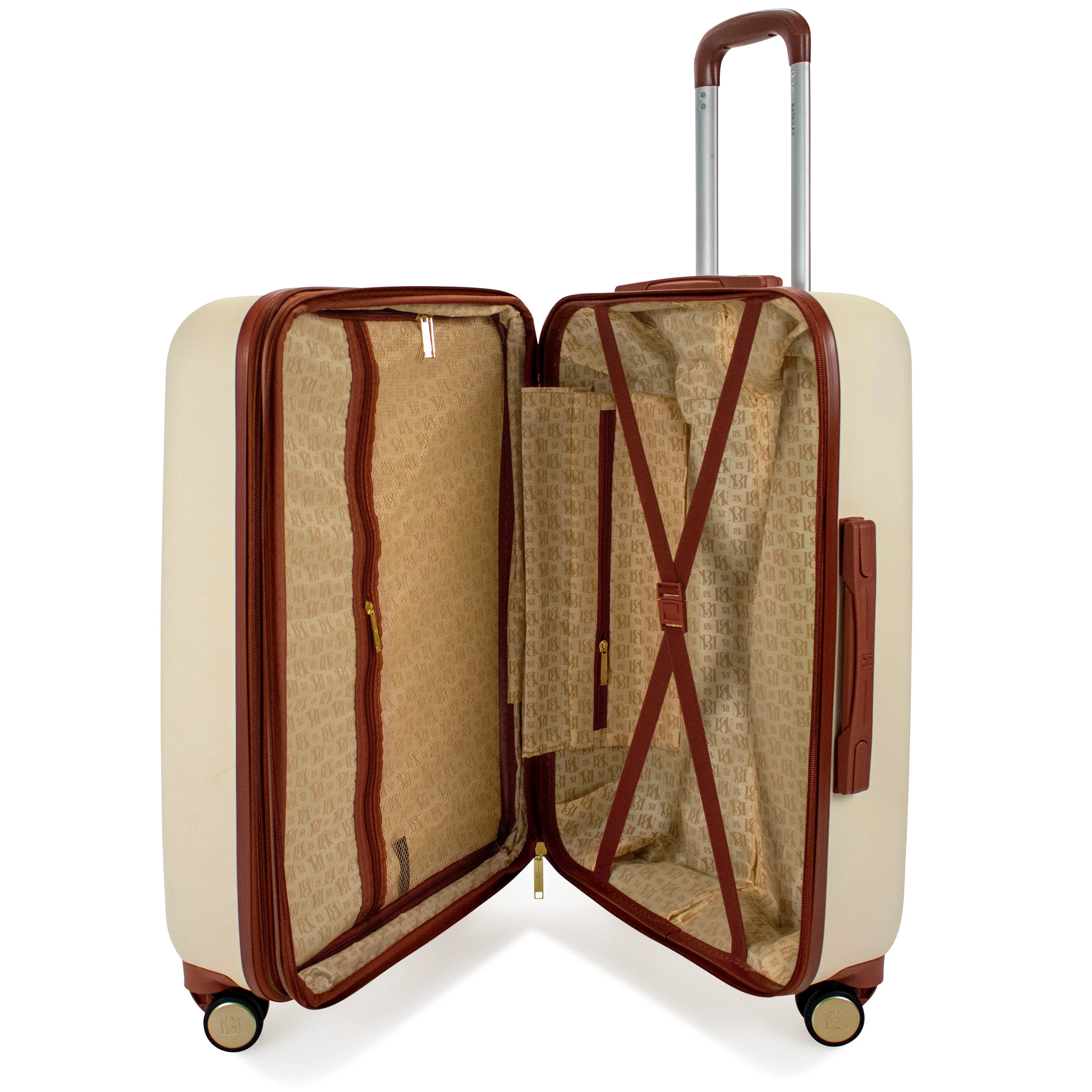 BADGLEY MISCHKA Mia 3 Piece Expandable Retro Luggage Set (Champagne)