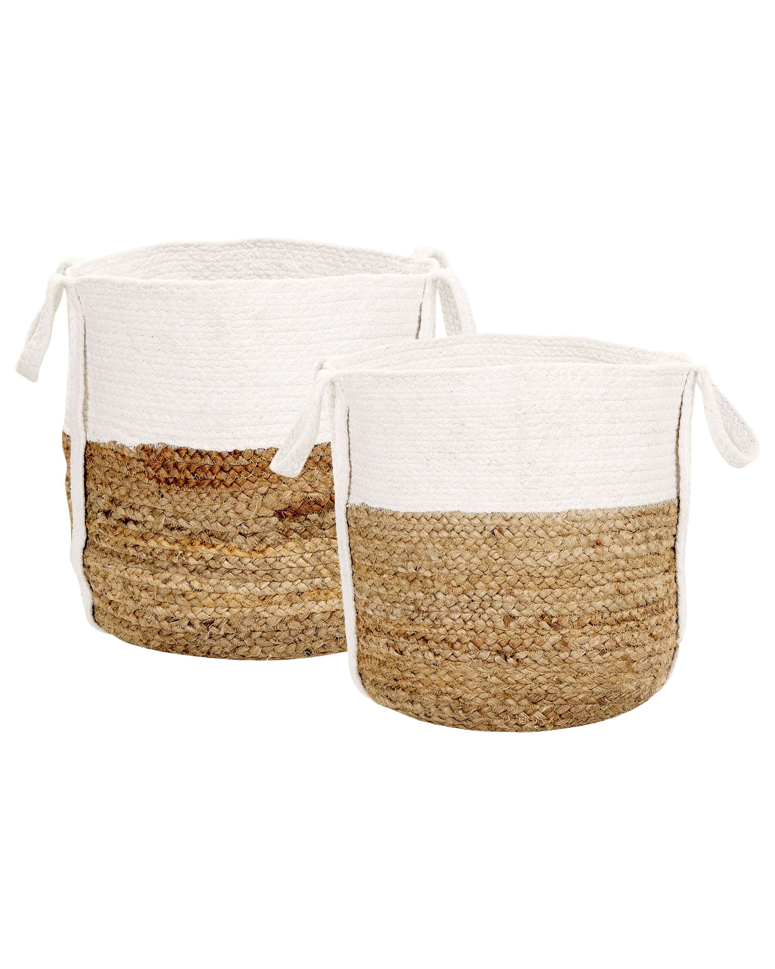 Set of 2 Baskets BELLPAT Jute Natural
